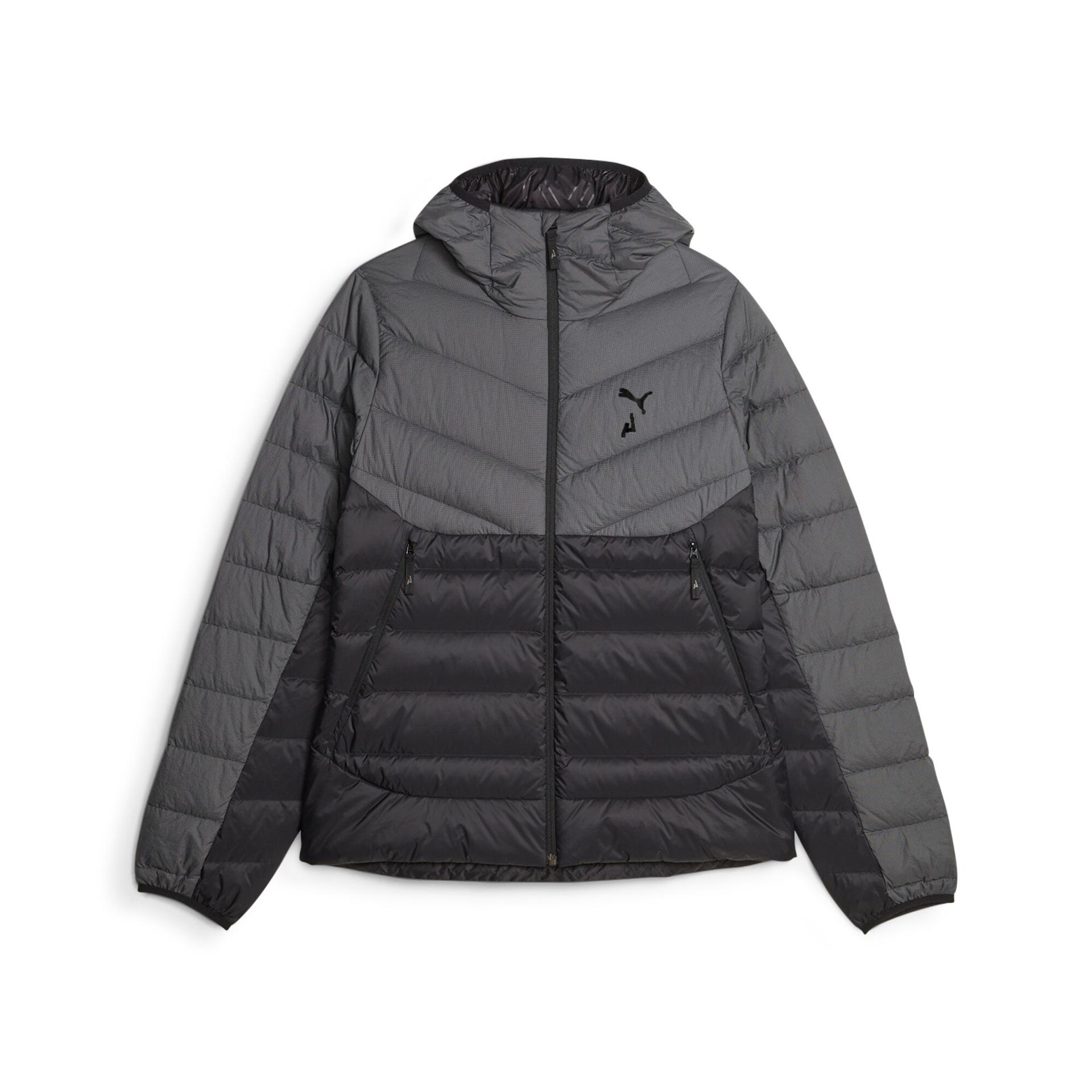 puma seasons women's down jacket in black, size l