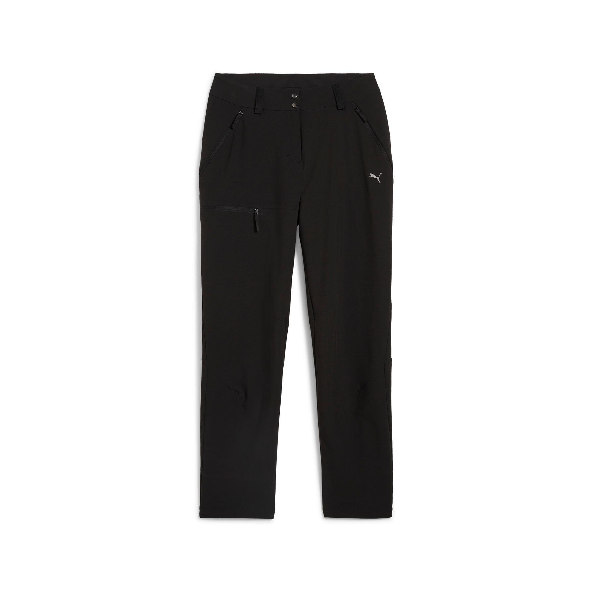 puma seasons women's softshell pants in black, size m