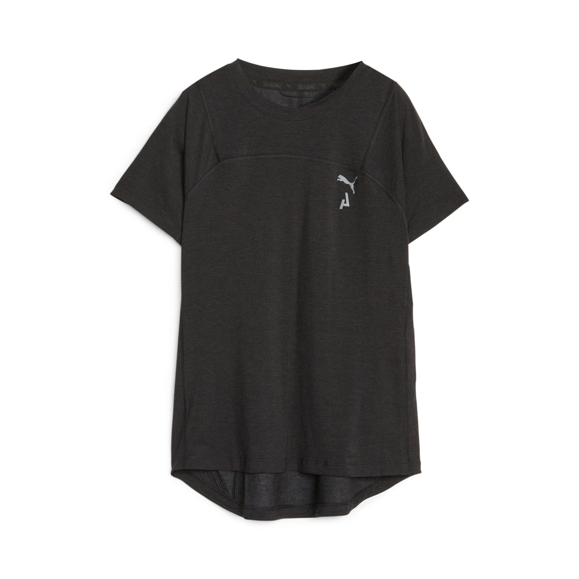 puma seasons women's t-shirt in black, size l