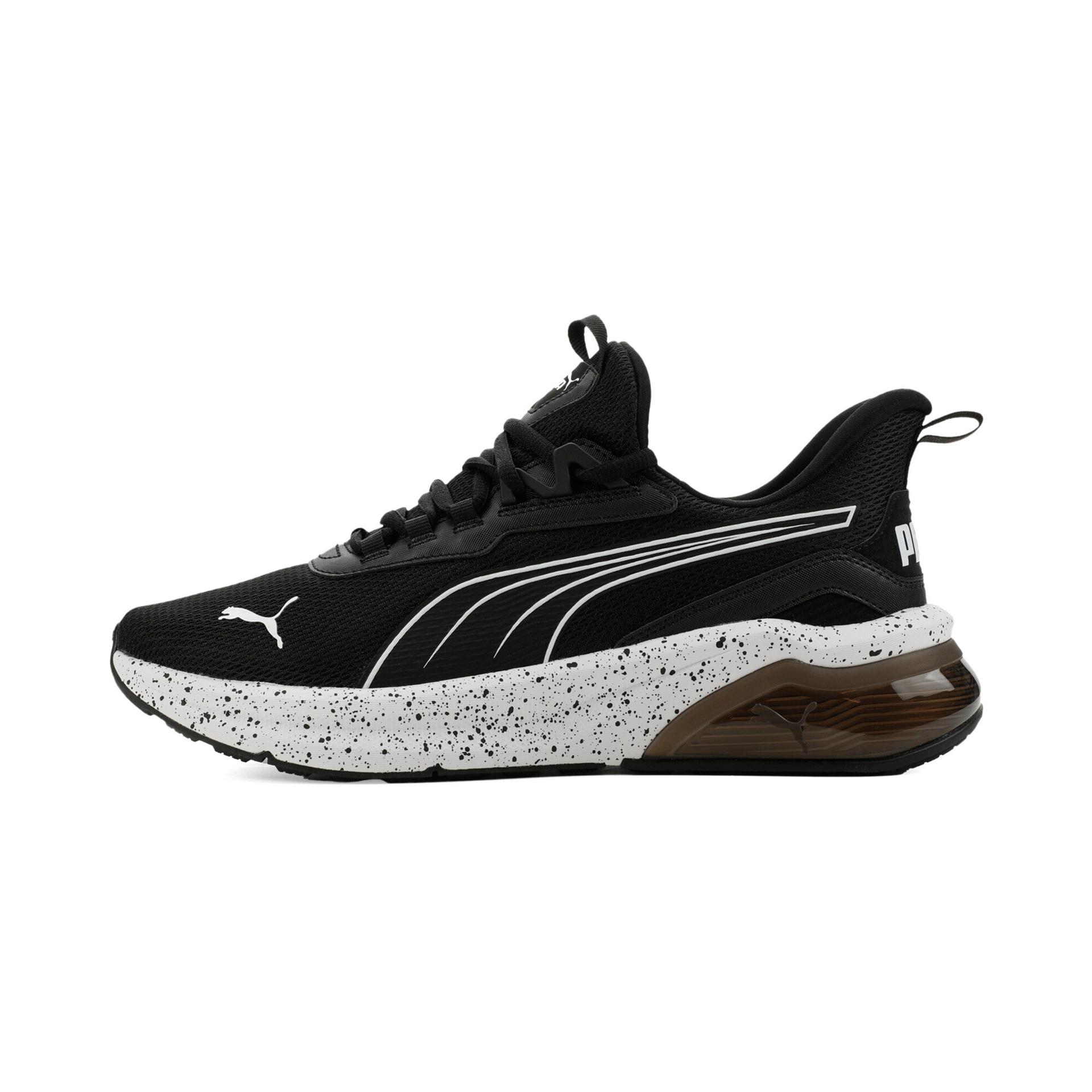 puma seeker speckle sneakers in black, size 12