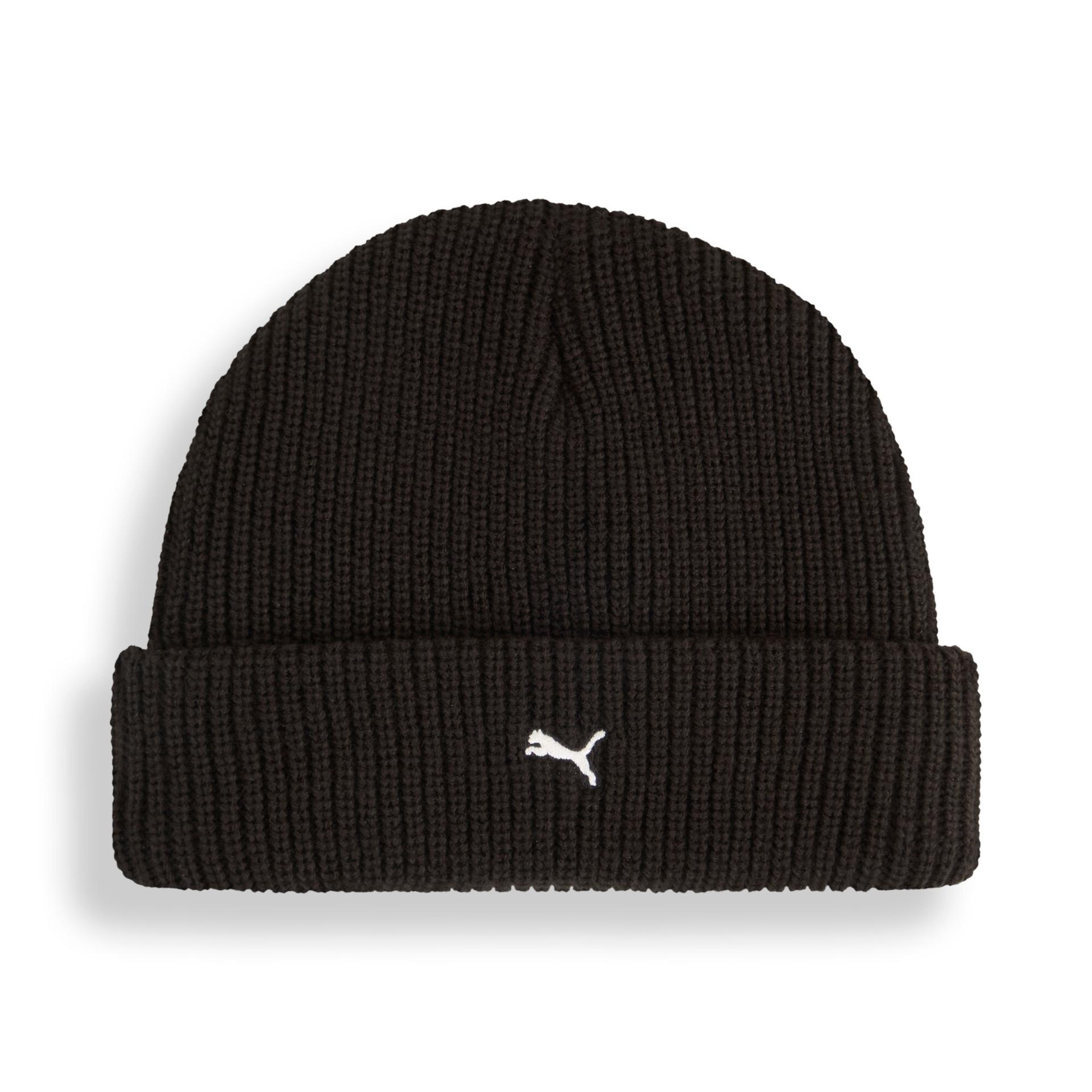 puma select essentials beanie hat in black