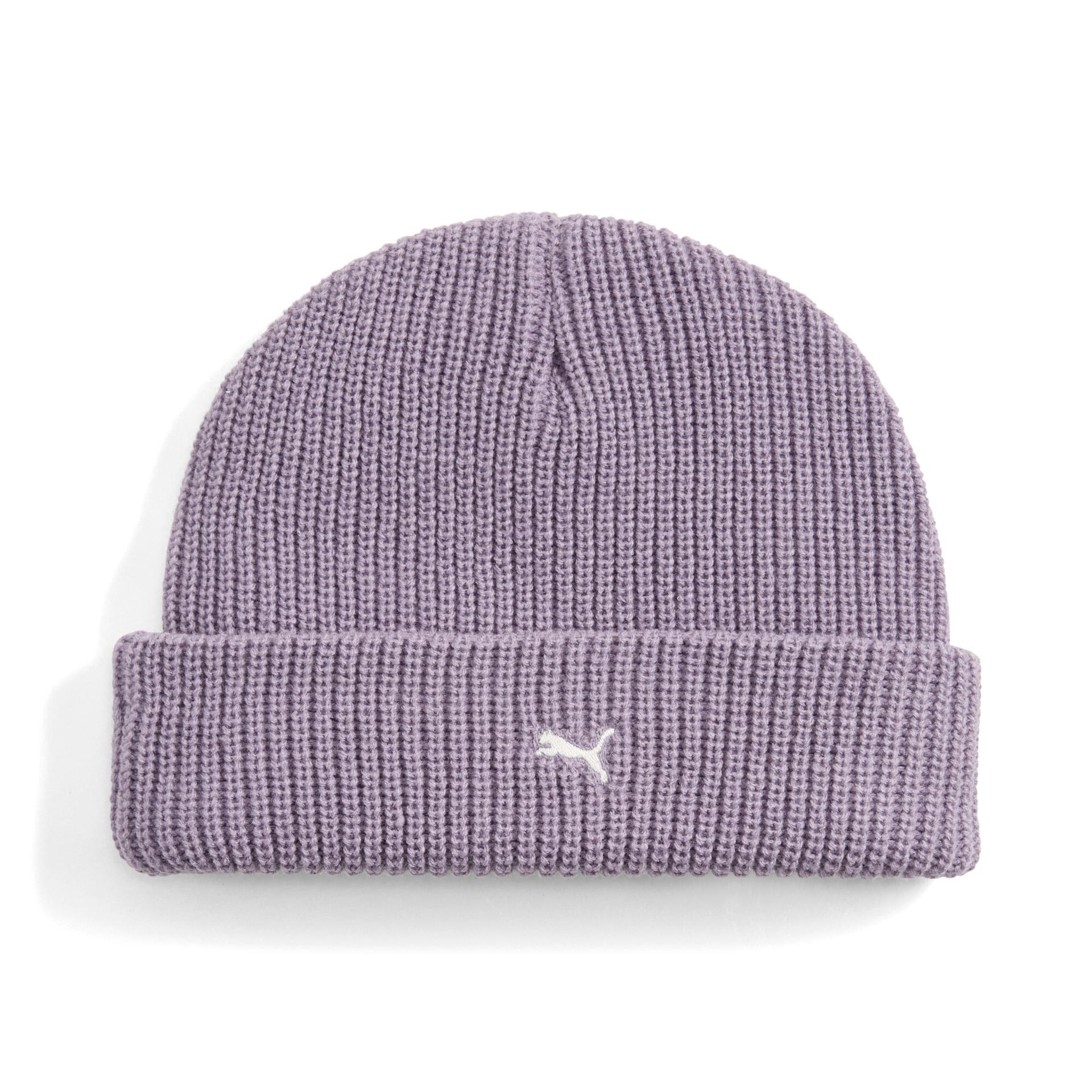 puma select essentials beanie hat in purple