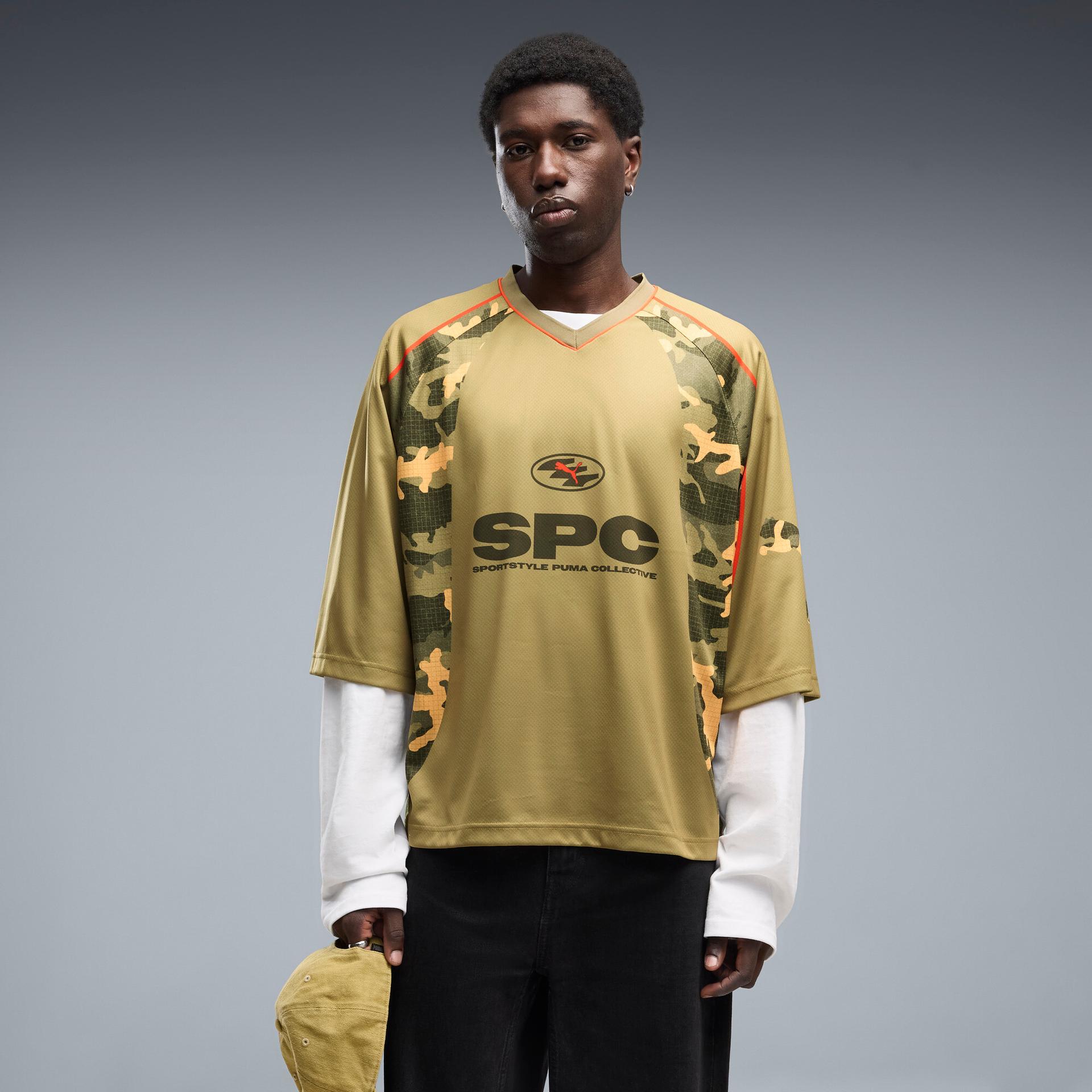 puma select oversized jersey shoes in brown, size xxl