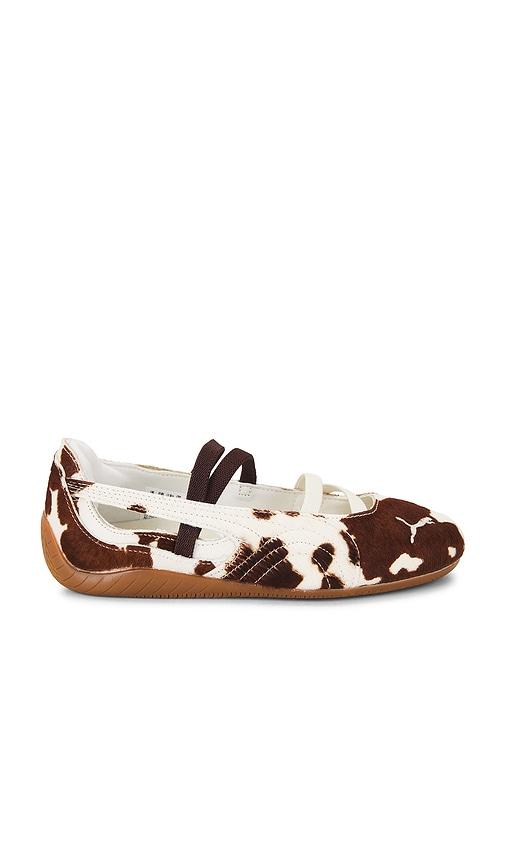 puma select speedcat cow ballet flat in brown. - size 6 (also in 6.5)