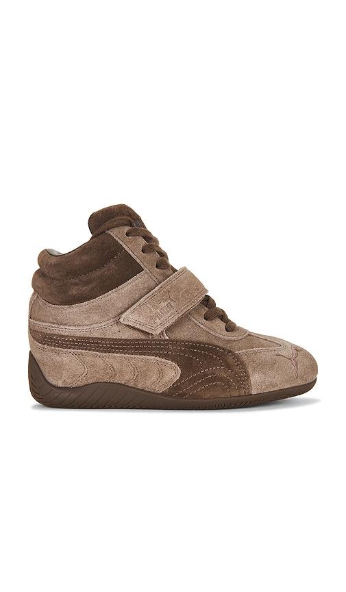puma select speedcat wedge sneaker in brown. - size 10 (also in 8, 8.5, 9, 9.5)