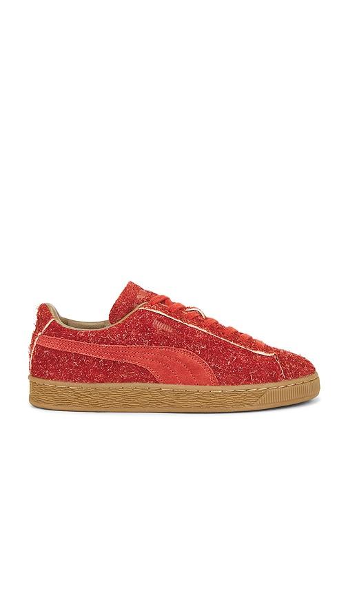 puma select x danielle cathari suede fuzzy sneaker in brick. - size 6 (also in 6.5, 7, 7.5, 8.5)