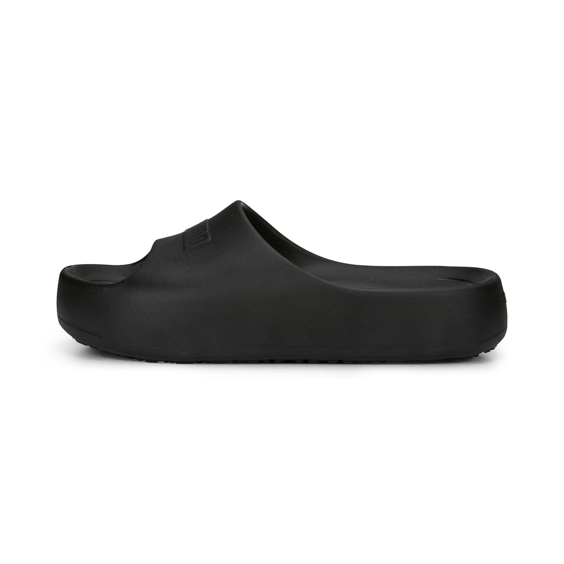 puma shibusa women's slides in black, size 7