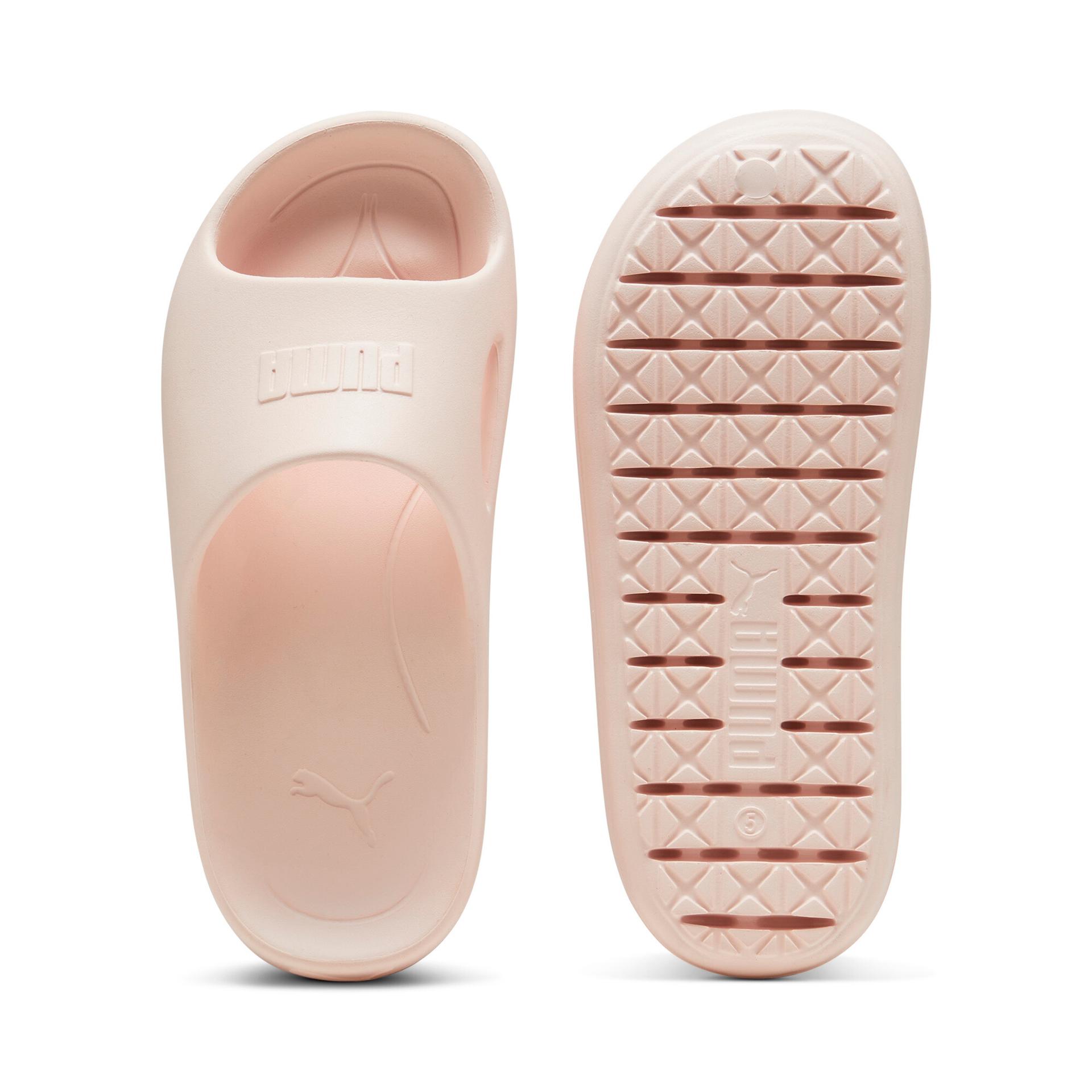puma shibusa women's slides in pink, size 6