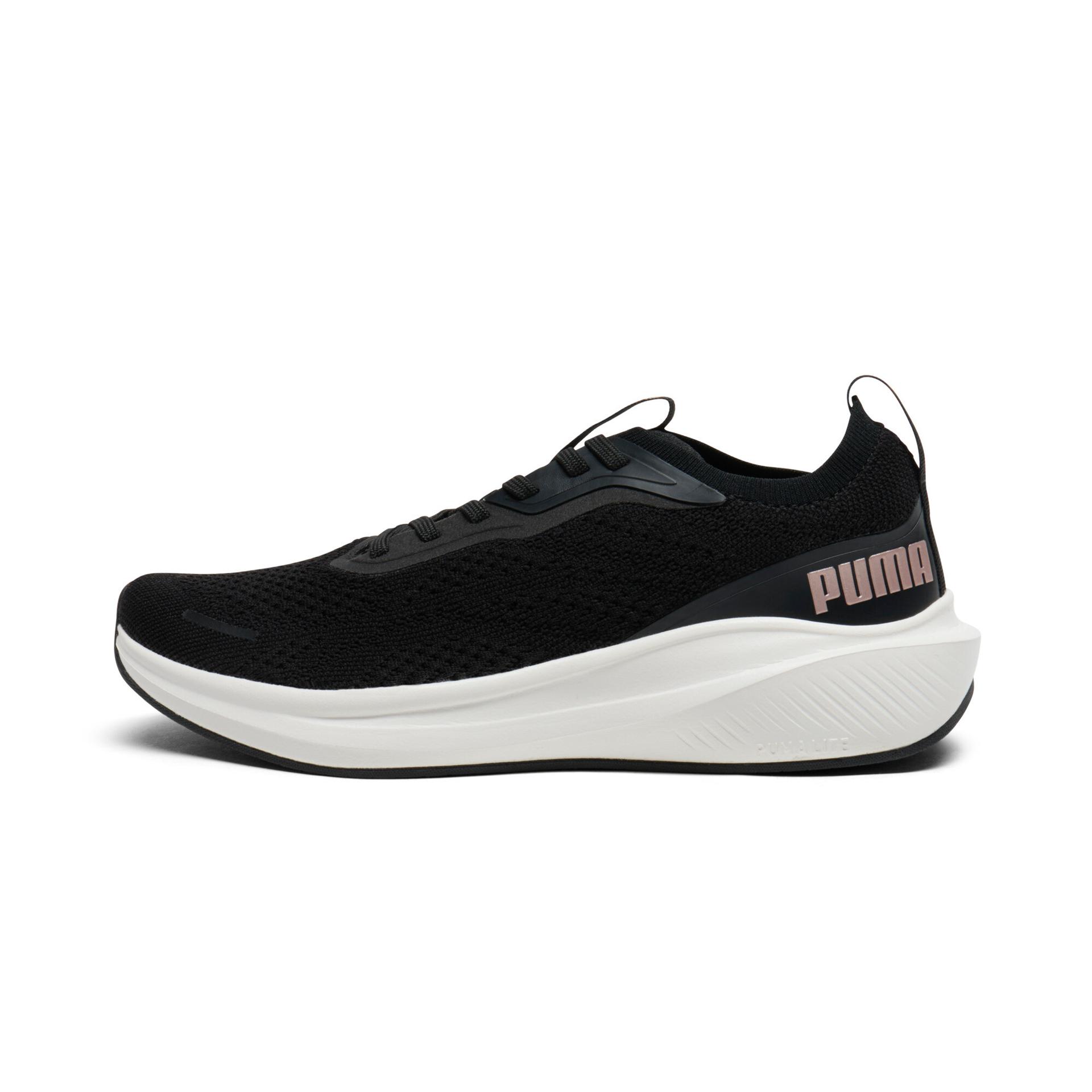 puma skyrocket lite women's running shoes in black, size 8