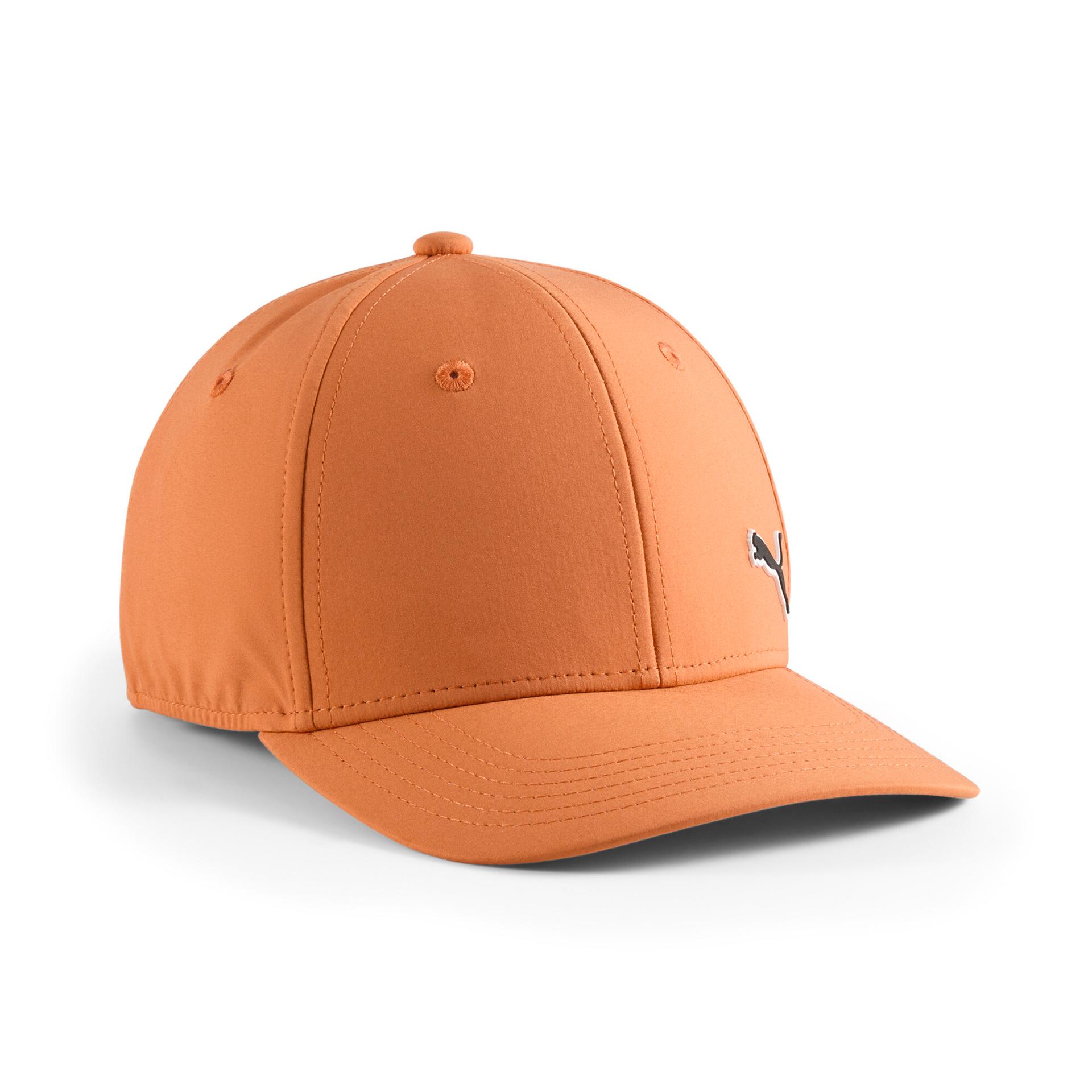 puma sonic stretch fit baseball hat in red, size s/m