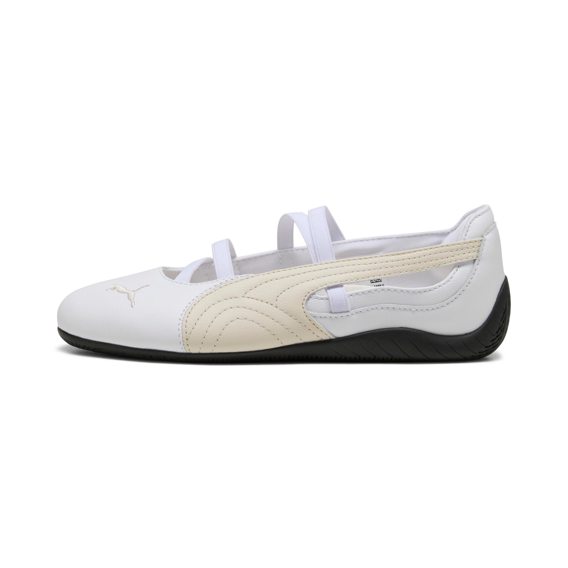 puma speedcat ballet leather women's sneakers in white, size 6.5
