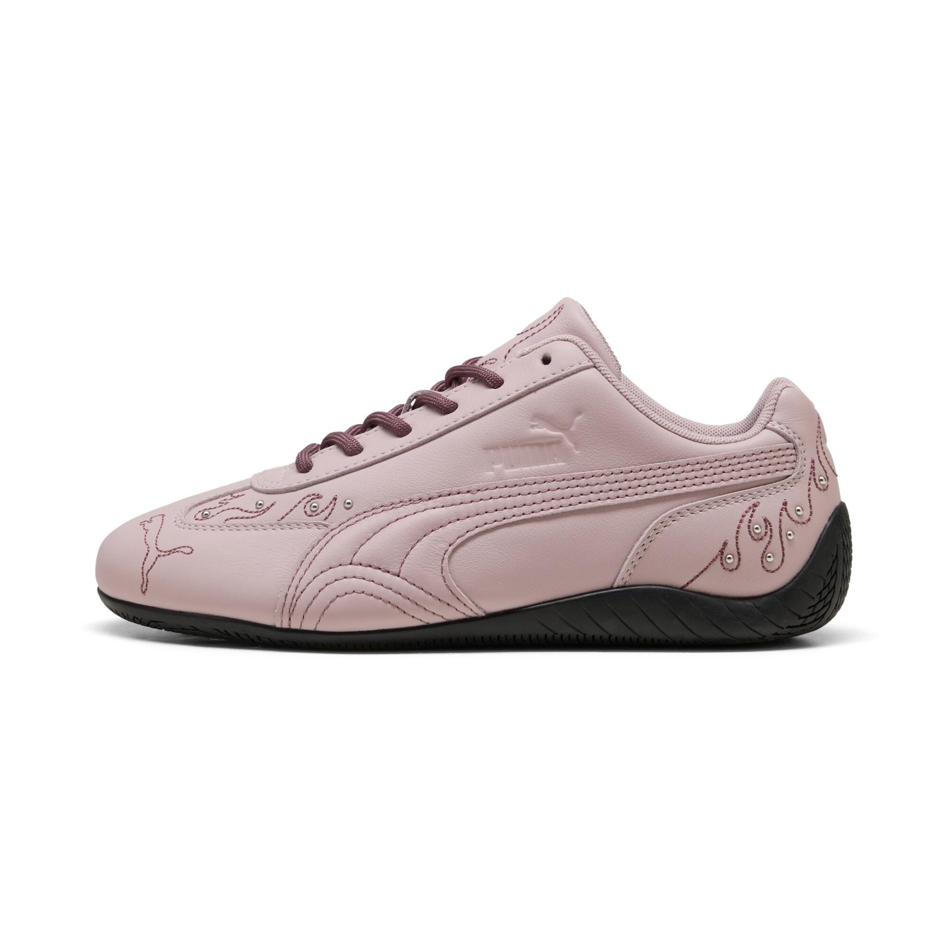 puma speedcat embellished sneakers in pink, size 6.5
