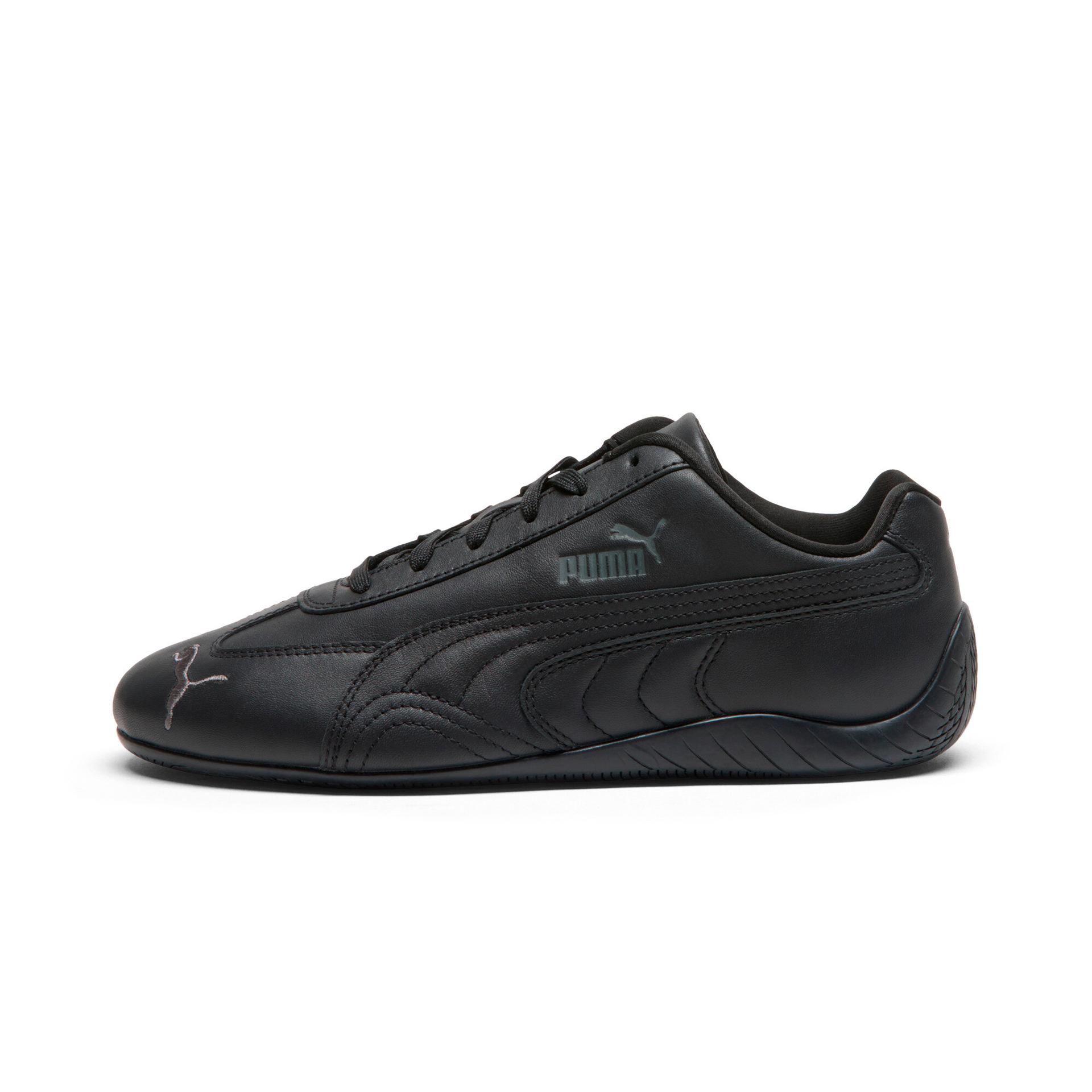puma speedcat leather women's sneakers in black, size 7.5