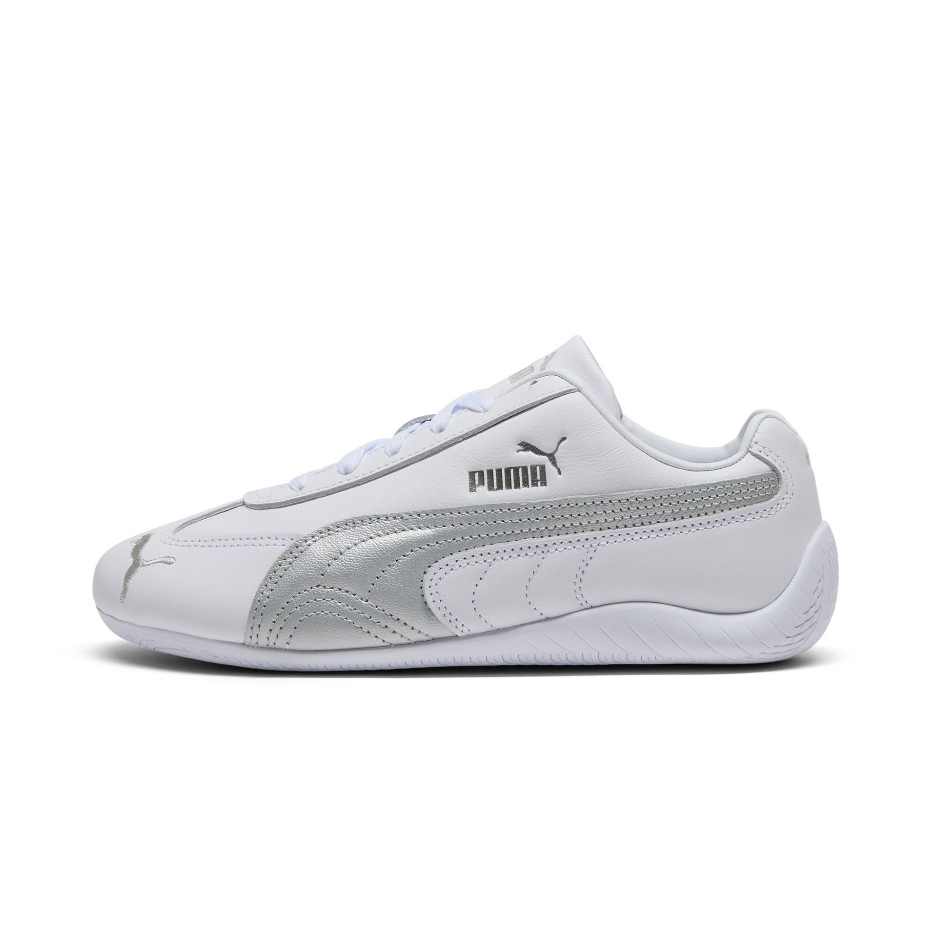 puma speedcat leather women's sneakers in white, size 10.5