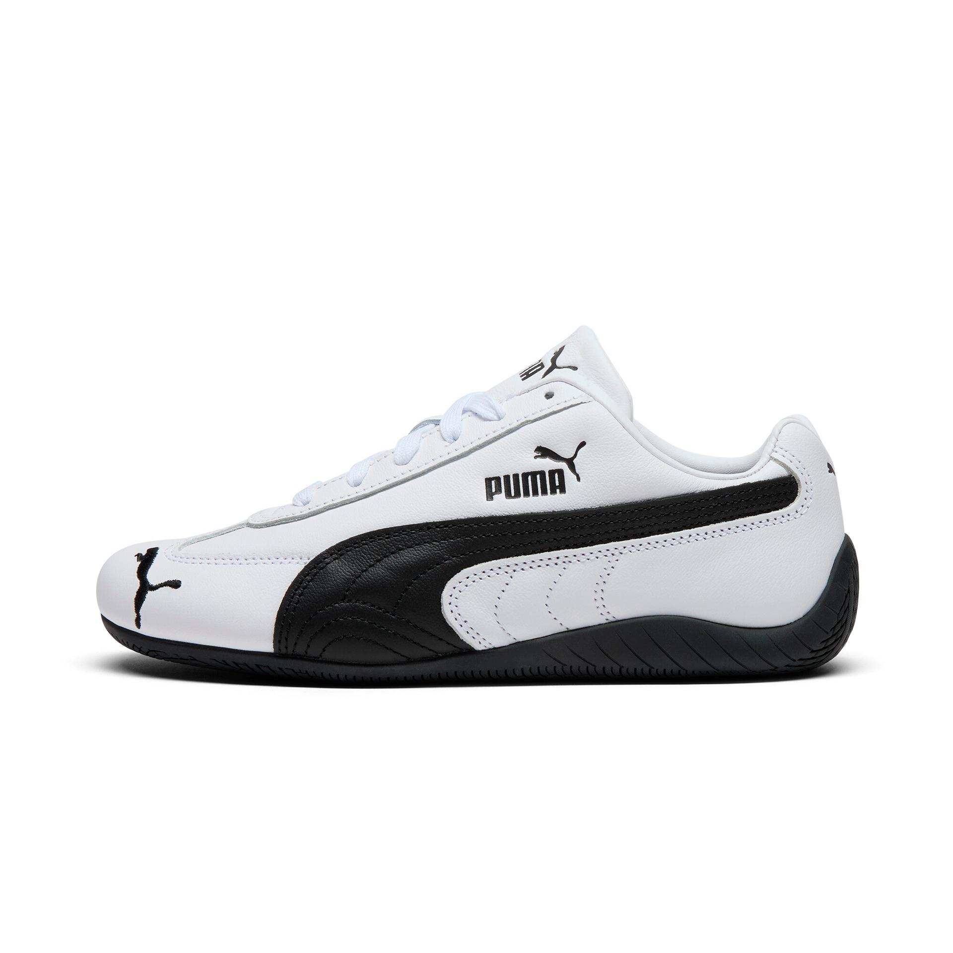 puma speedcat leather women's sneakers in white, size 5.5