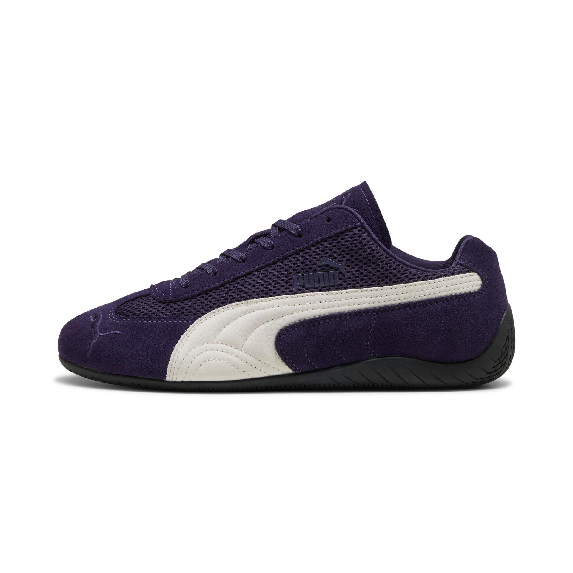 puma speedcat mesh sneakers in purple, size 9