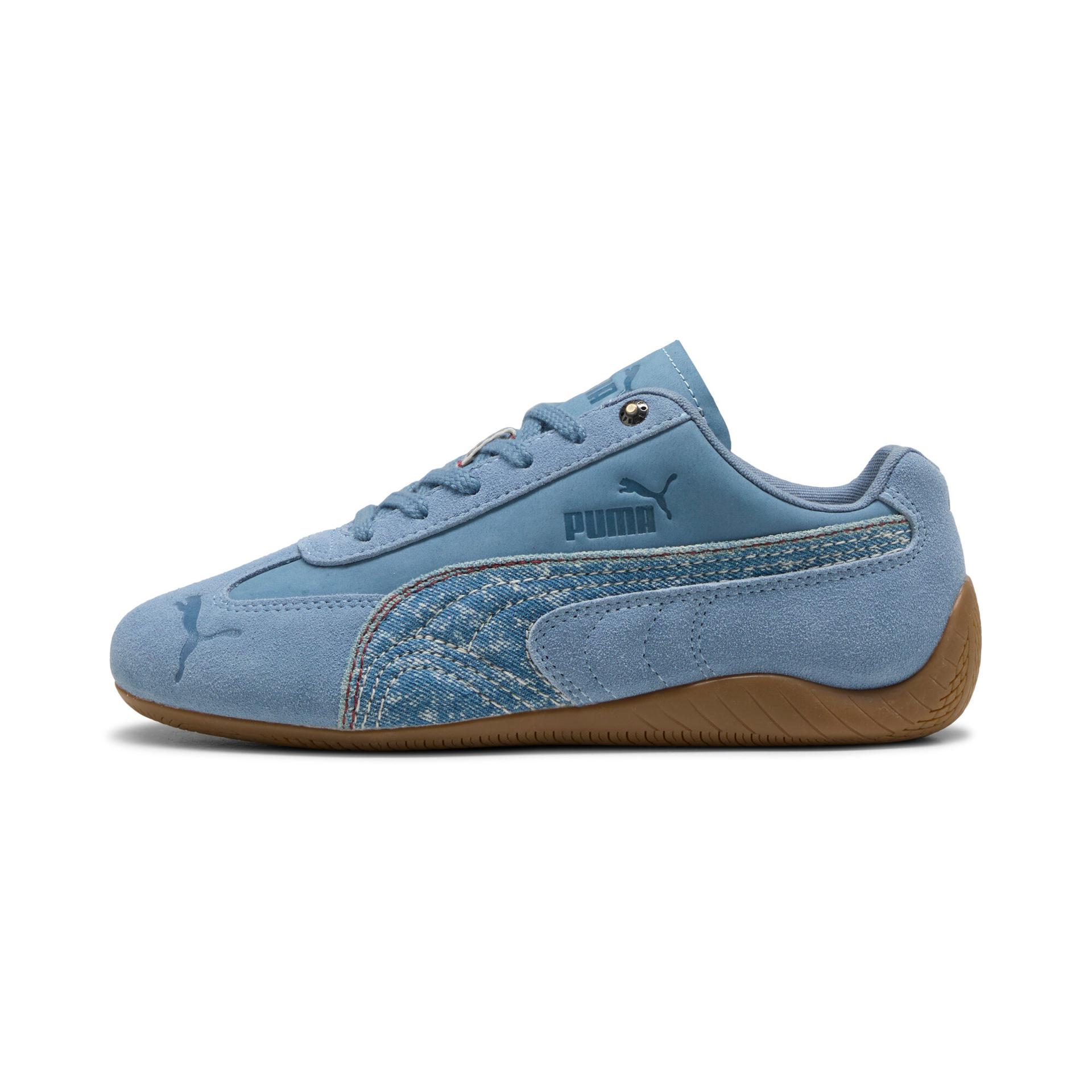 puma speedcat new york women's sneakers in blue, size 9.5