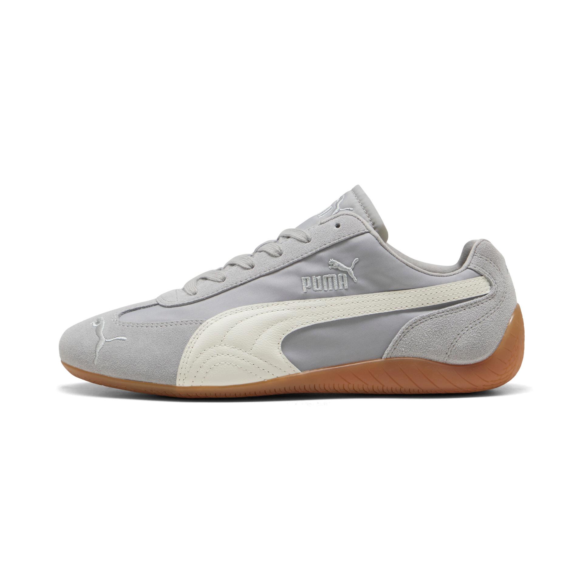 puma speedcat nylon women's sneakers in grey, size 5.5