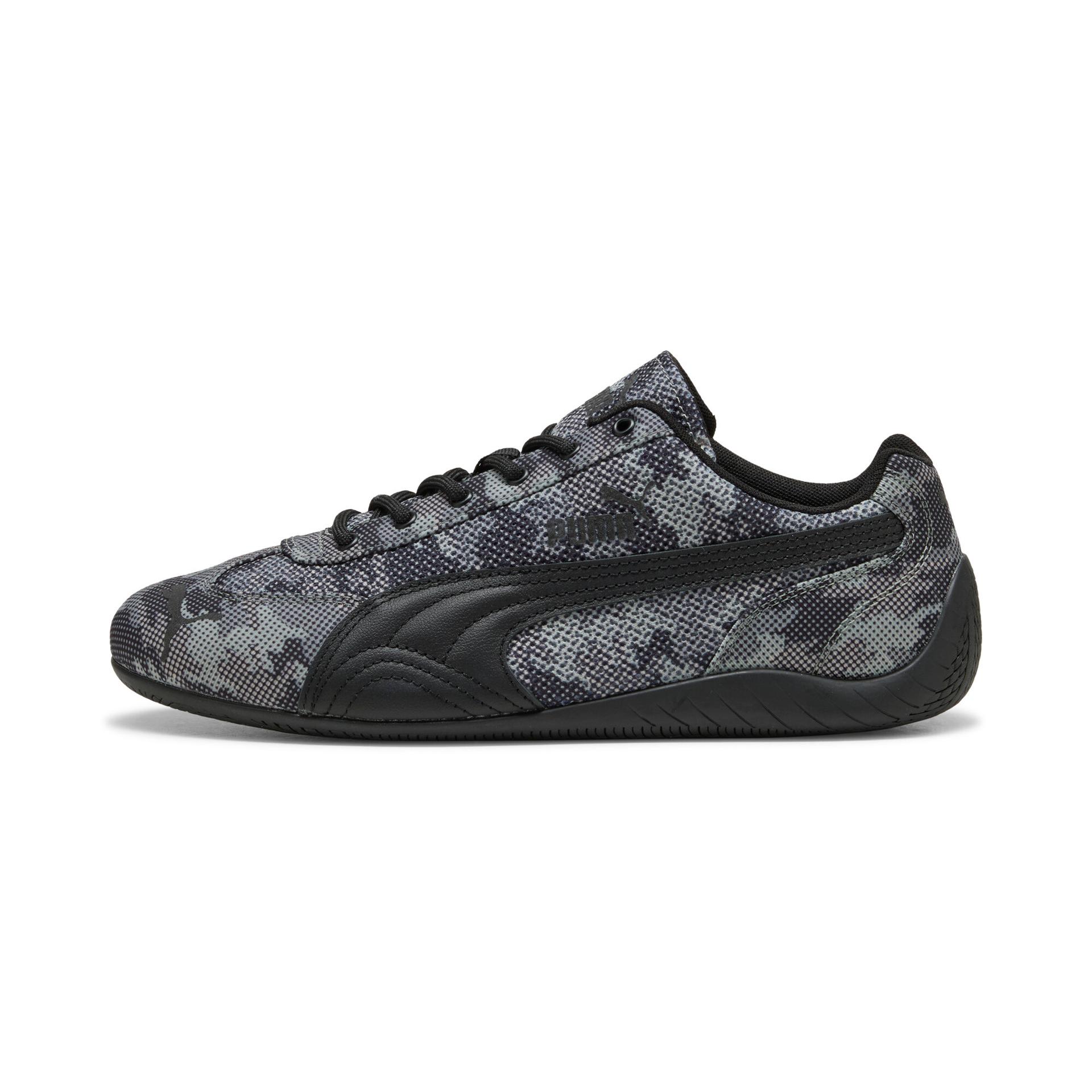 puma speedcat printed sneakers in beige, size 7.5