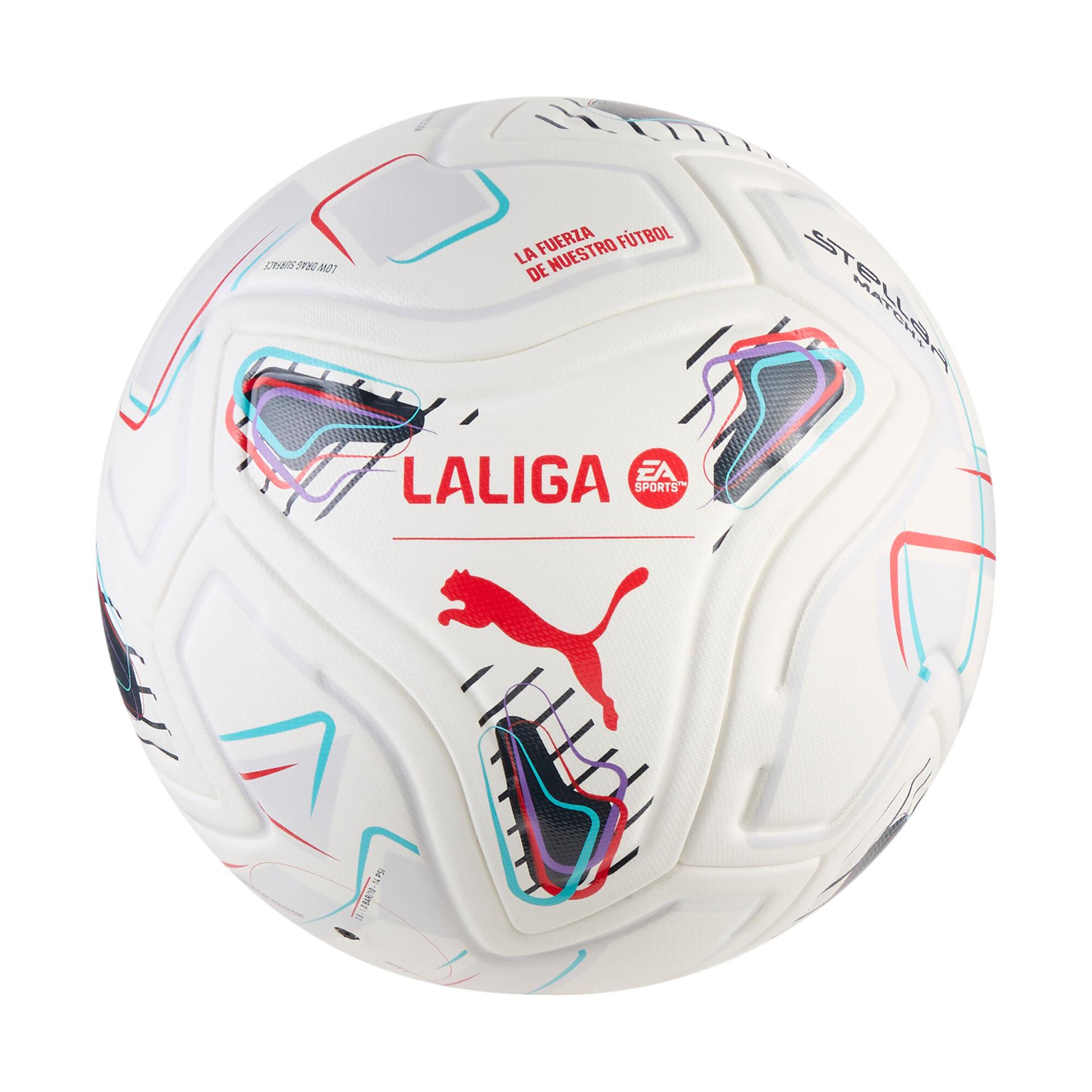 puma stellar match laliga fifaâ® quality soccer ball in white, size 5