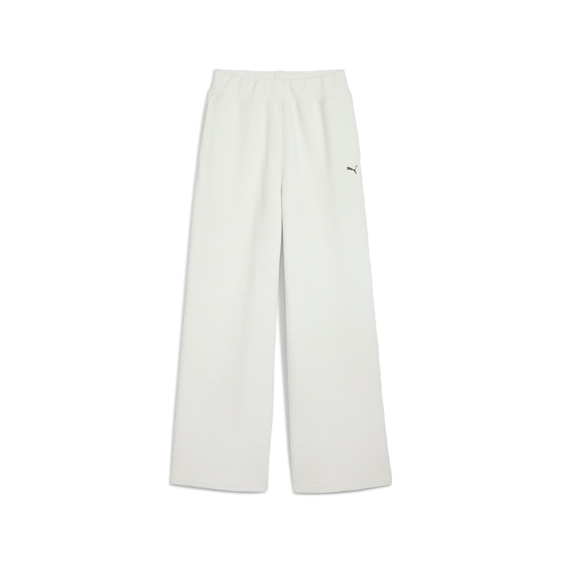 puma studio high-waist pants women in grey, size s