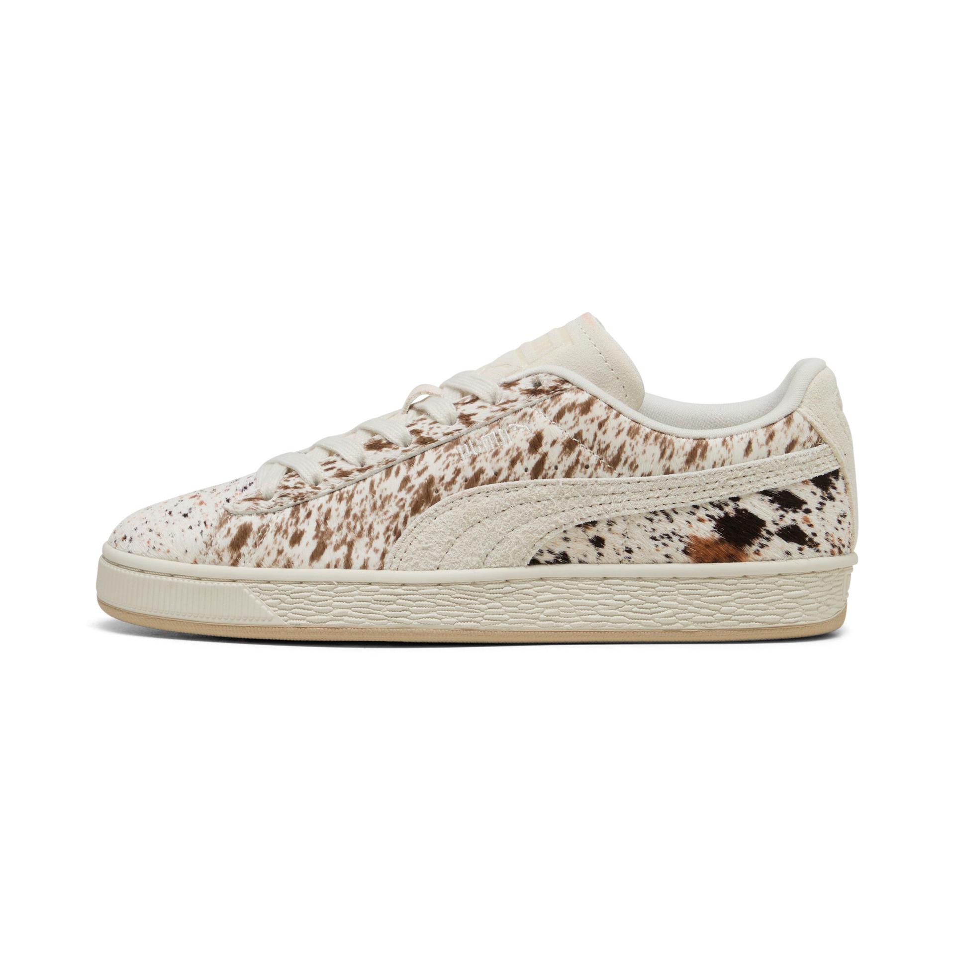 puma suede appaloosa women's sneakers in grey, size 9