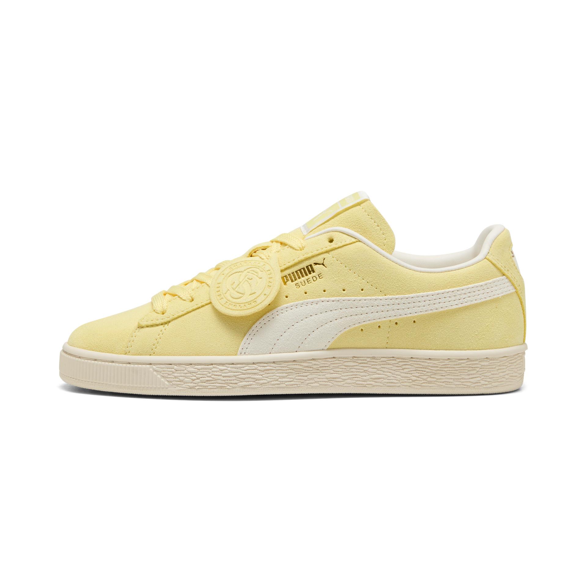 puma suede charles f. stead sneakers in yellow, size 13