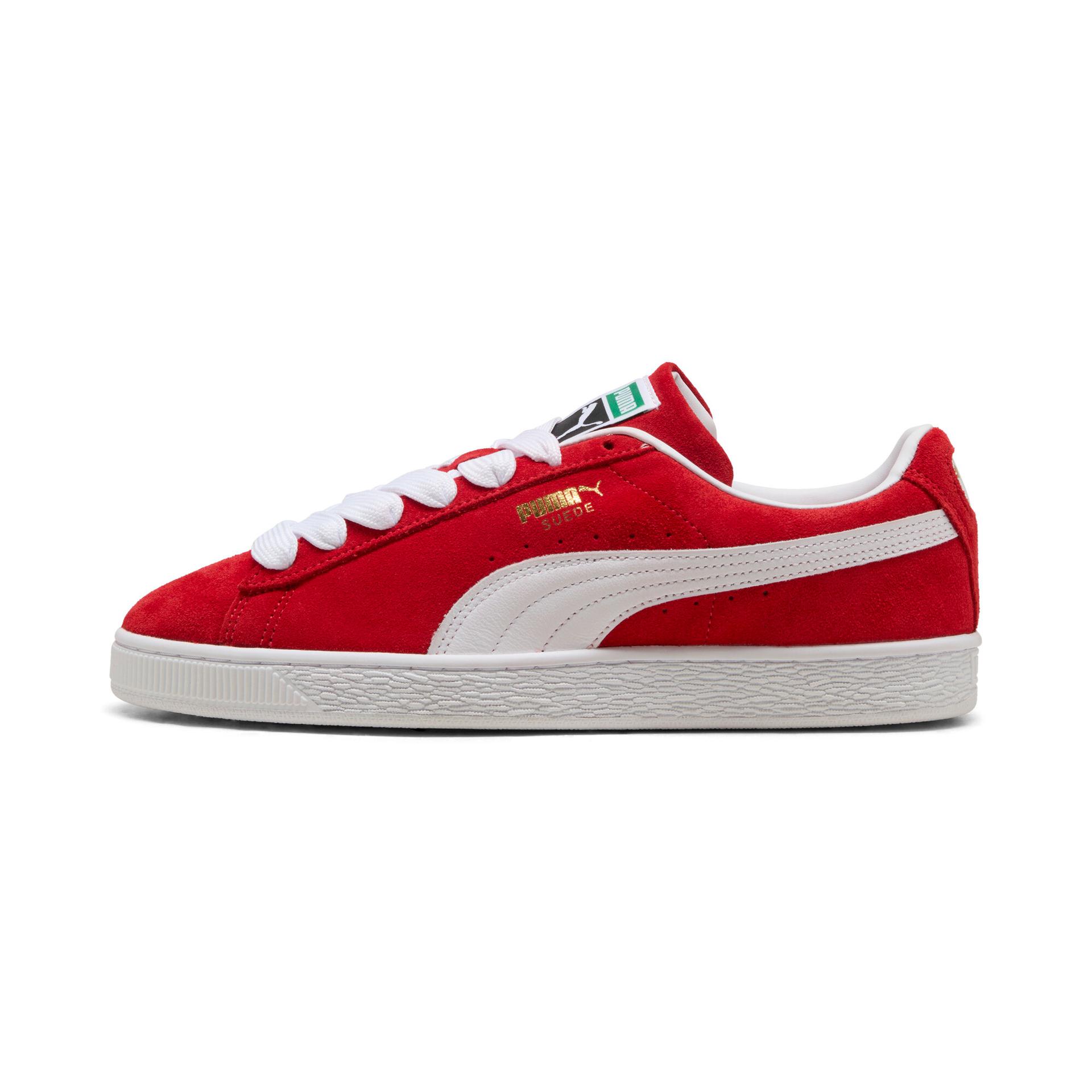 puma suede classic sneakers in red, size 13