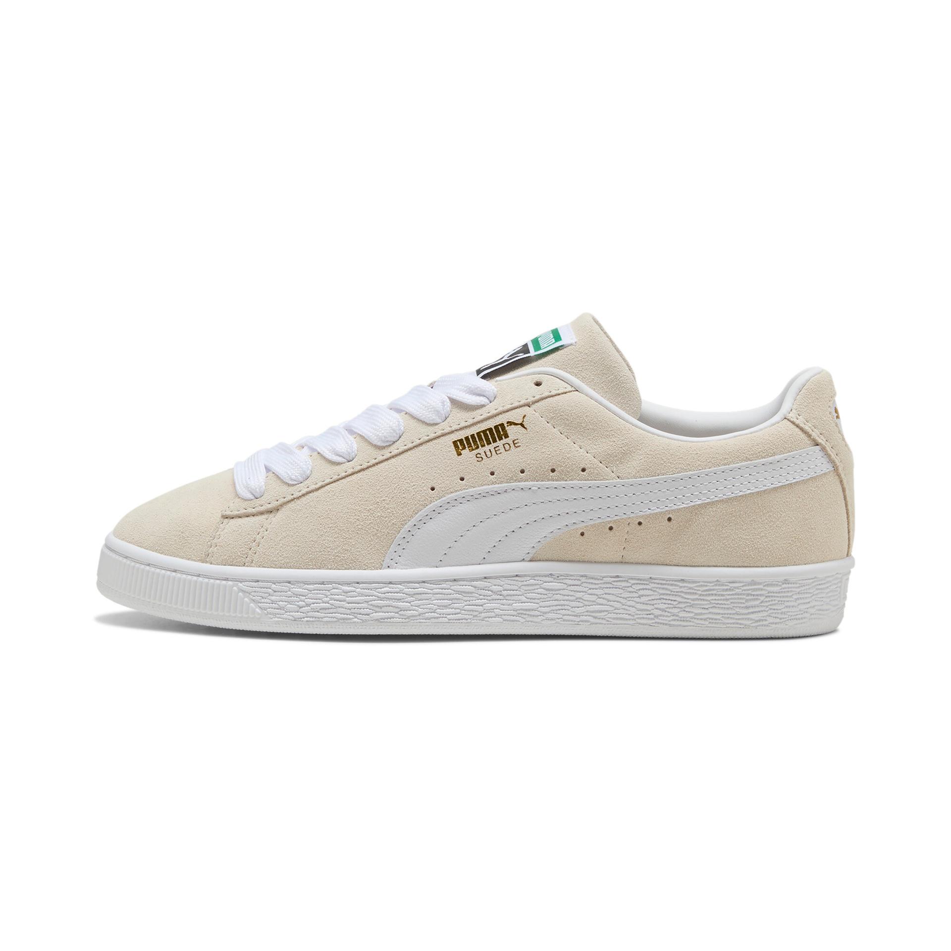 puma suede classic sneakers in white, size 10.5
