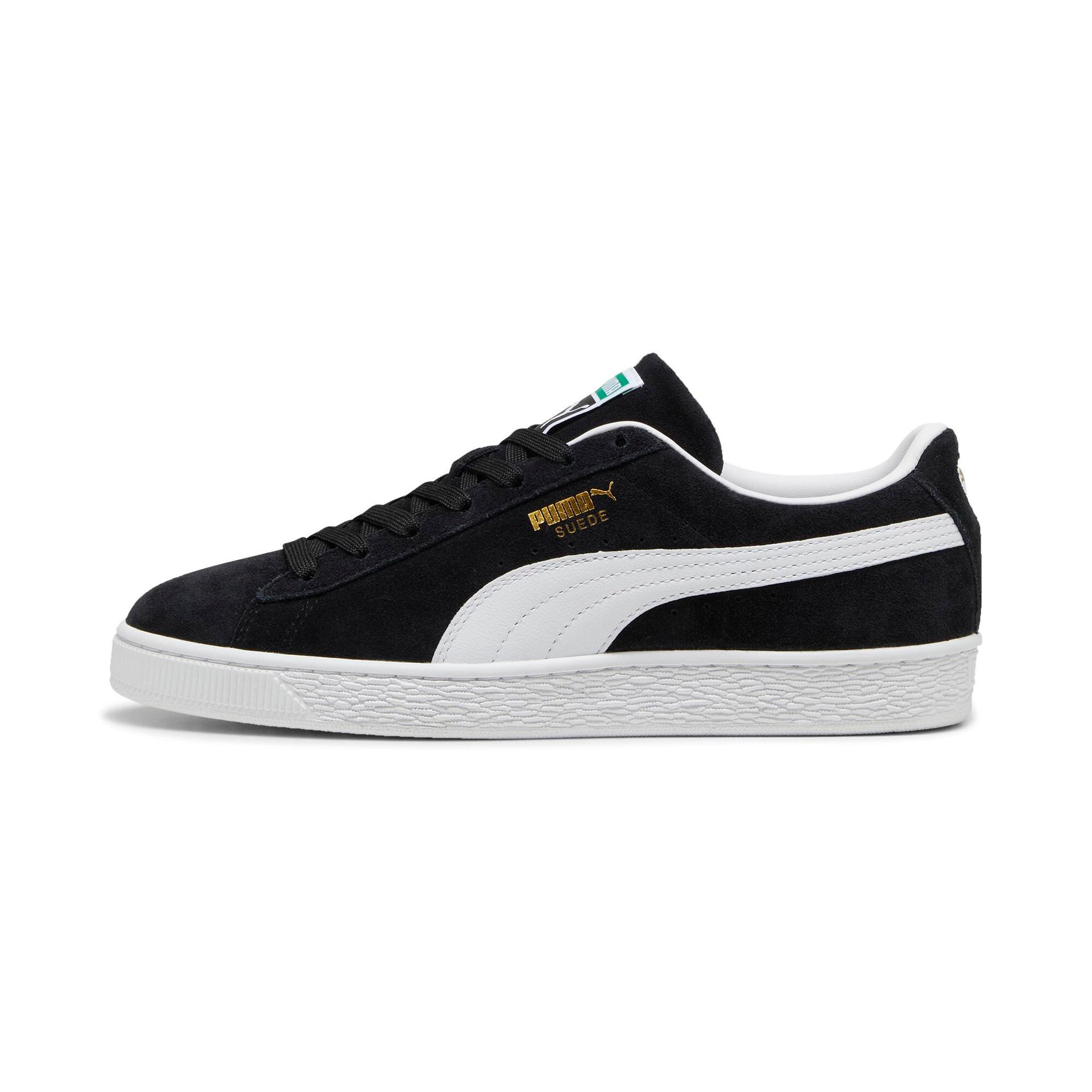puma suede classic women's sneakers in black, size 9.5