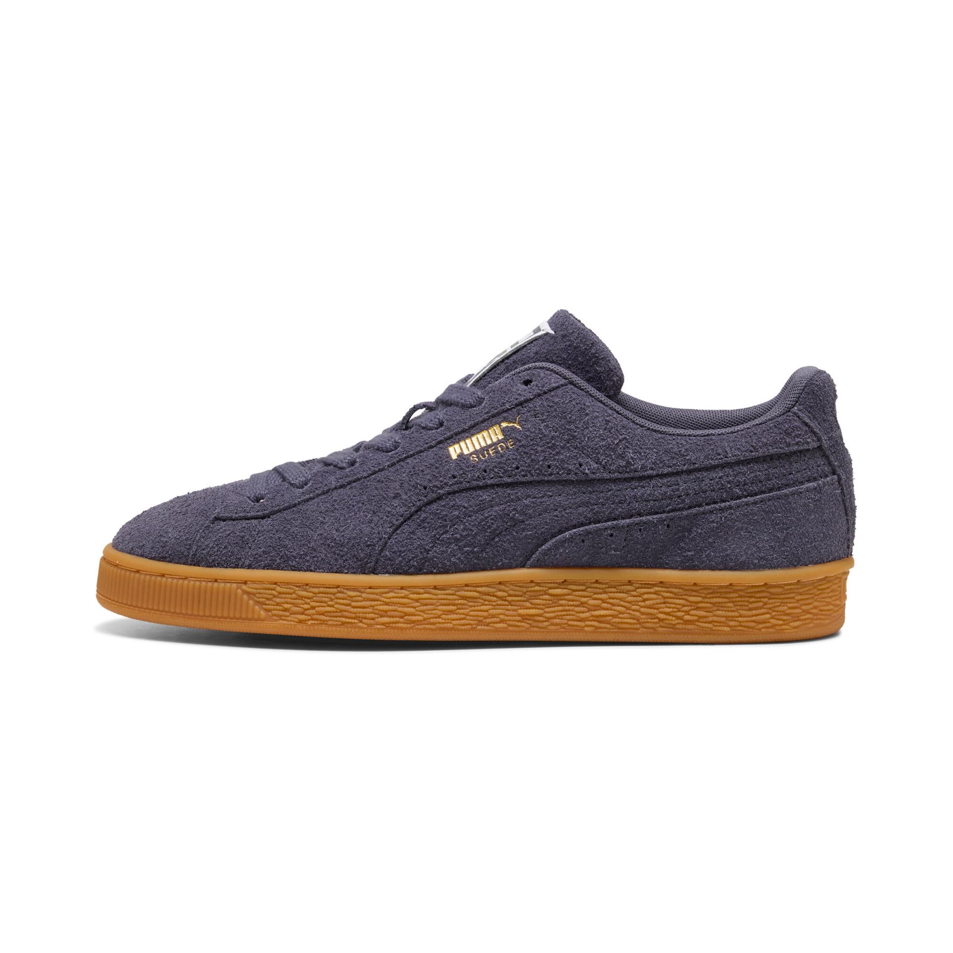 puma suede forever sneakers in grey, size 7