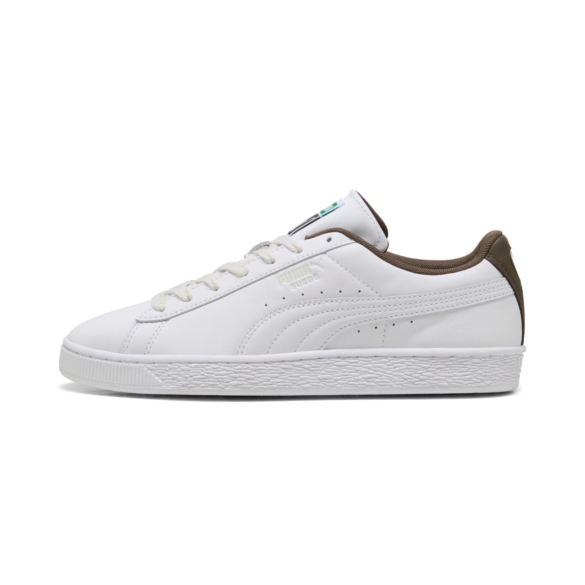 puma suede sneakers in white, size 9.5