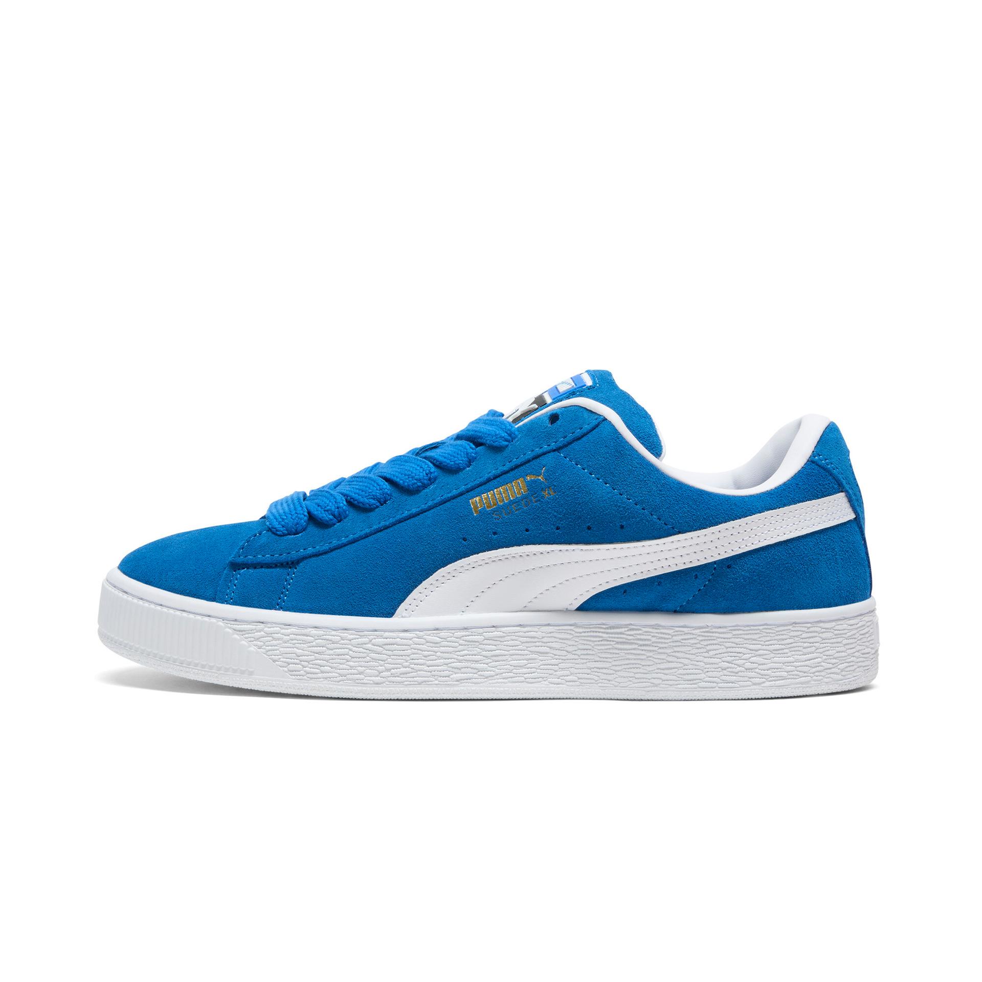 puma suede xl sneakers in blue, size 11
