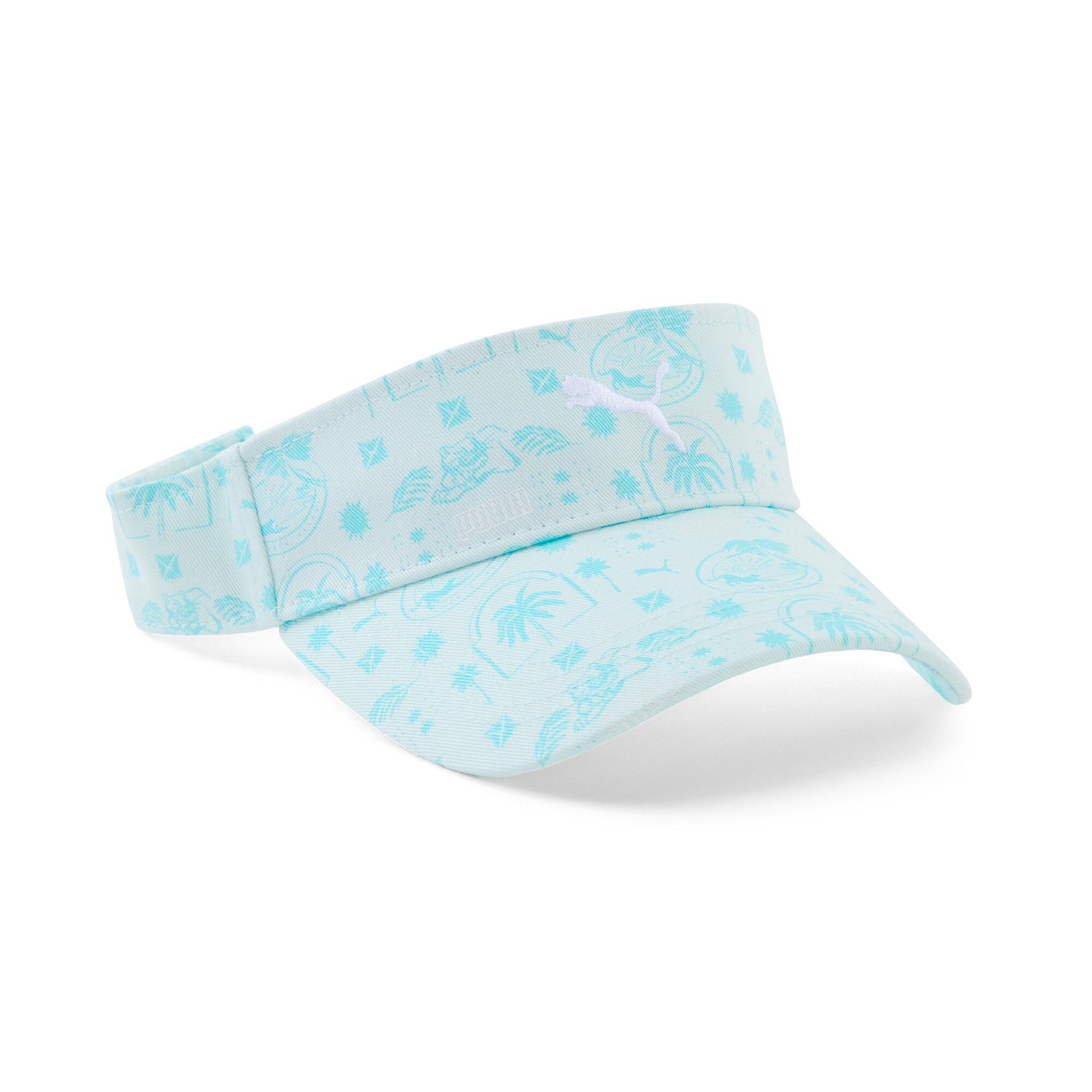 puma sunset adjustable visor hat in blue