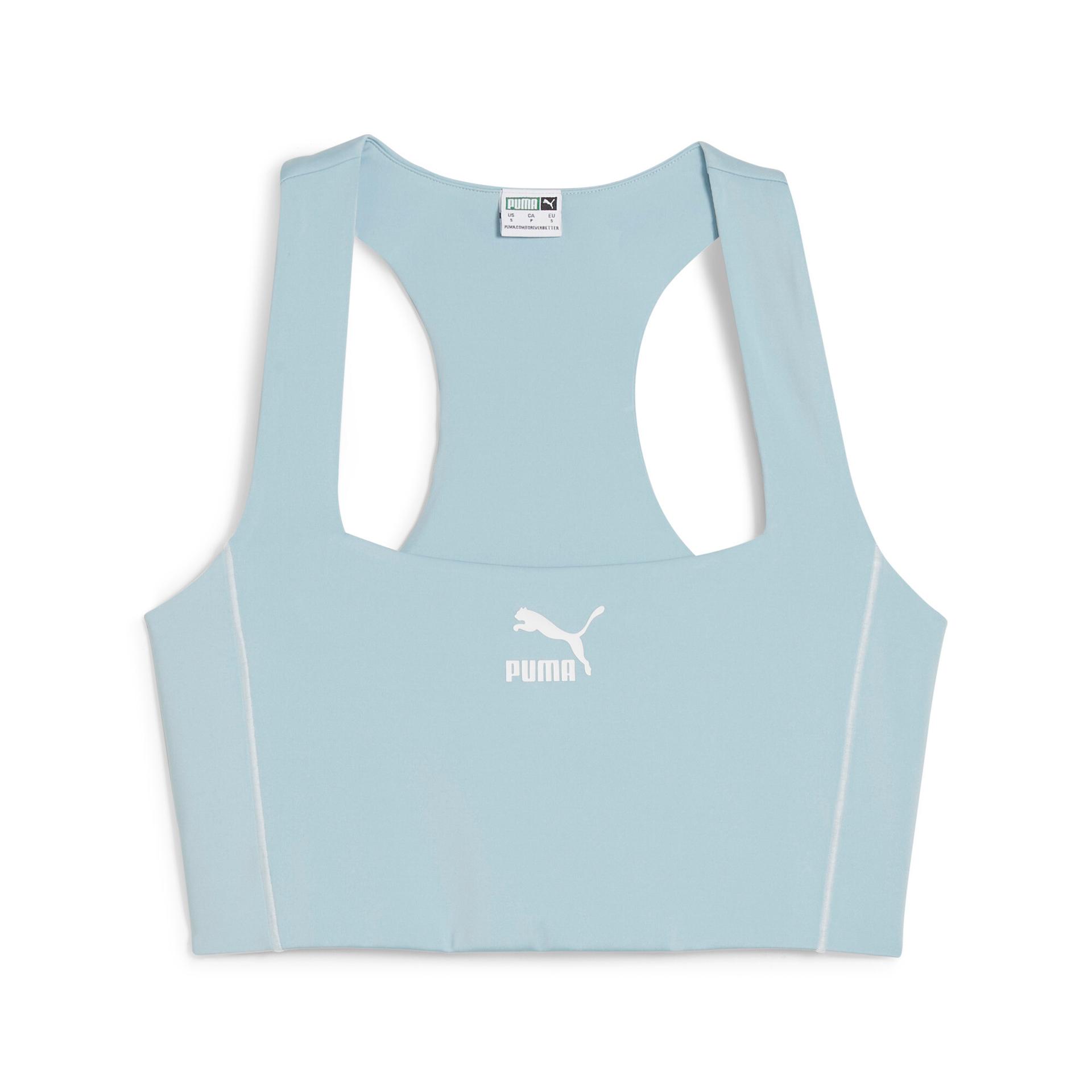 puma t7 women's crop top shoes in blue, size xs