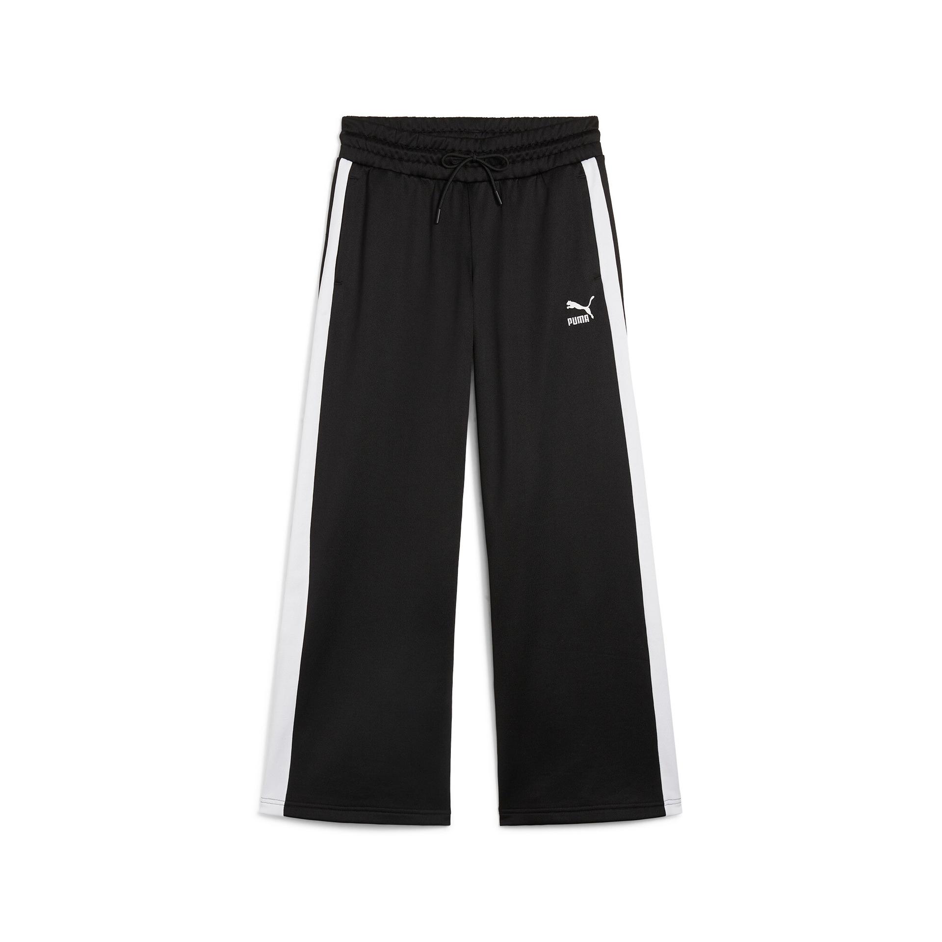 puma t7 women's low rise track pants in black, size s