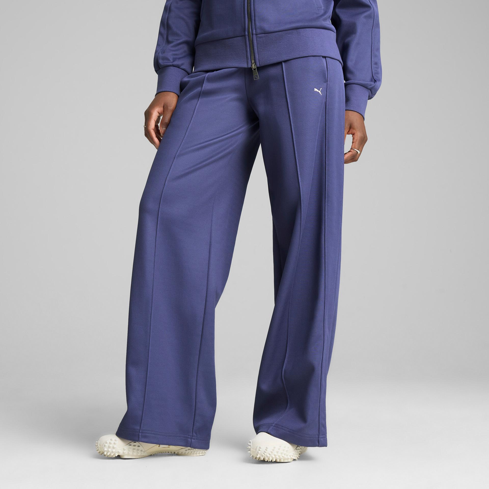 puma t7 women's track pants in blue, size xl