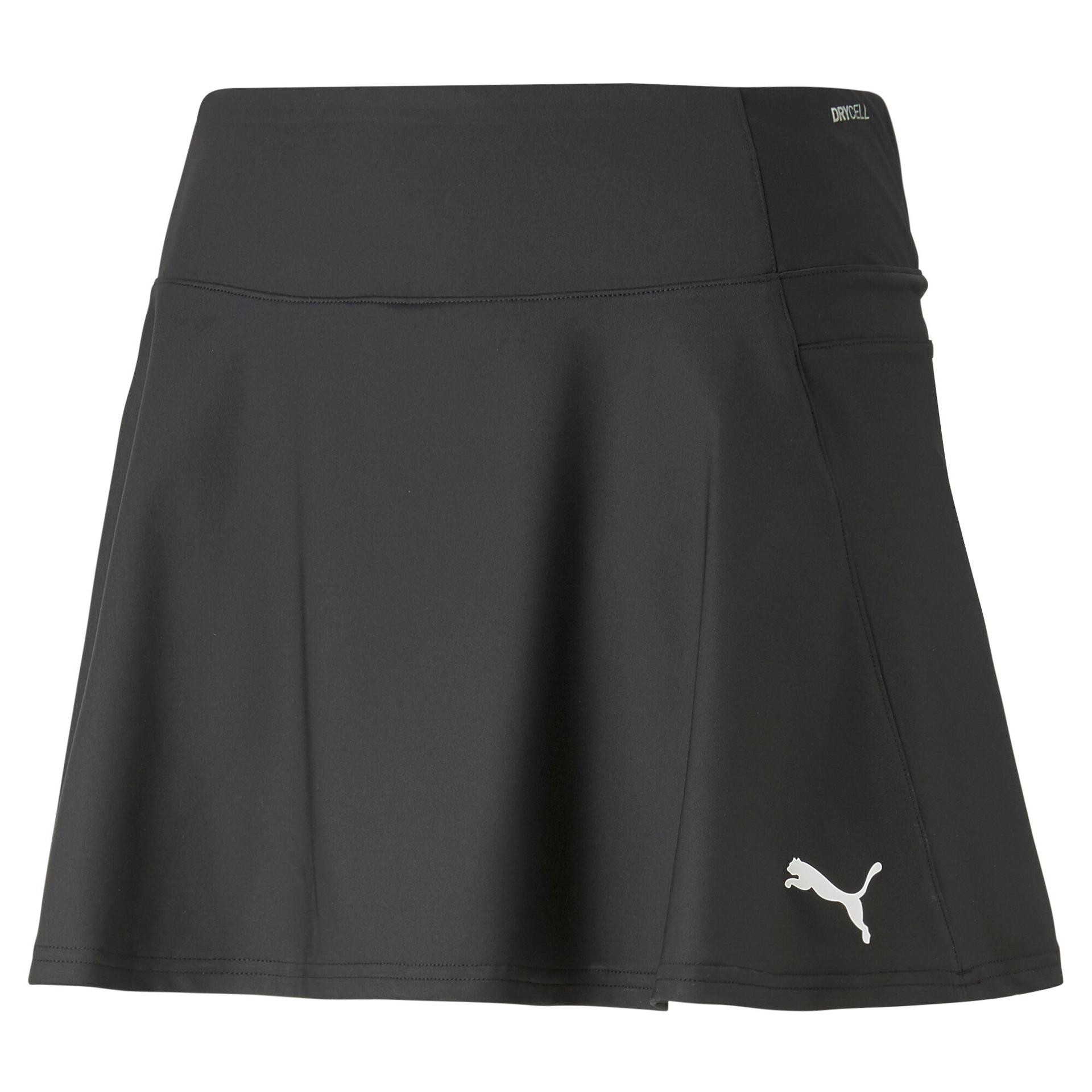 puma teamliga women's skirt in black, size s