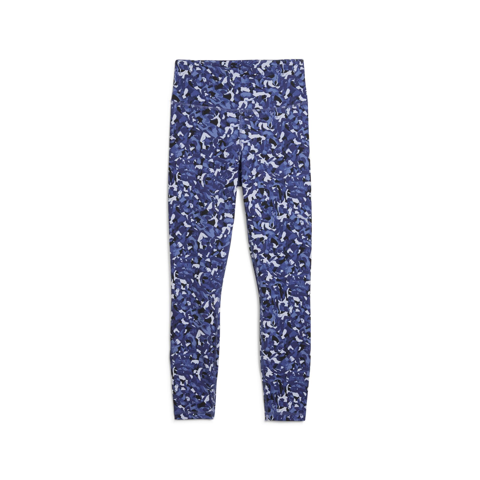 puma train all day essentials women's 7/8 training leggings in blue, size l