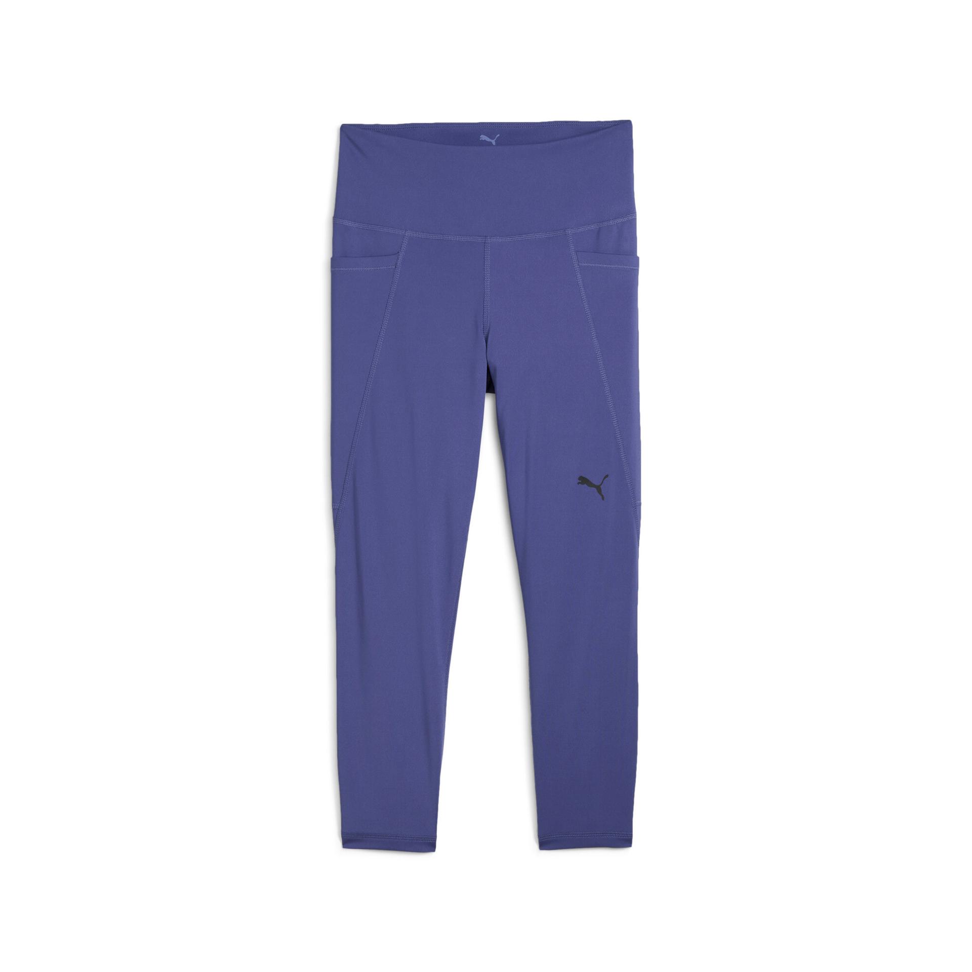 puma train all day essentials women's high-waisted capri training leggings in blue, size l
