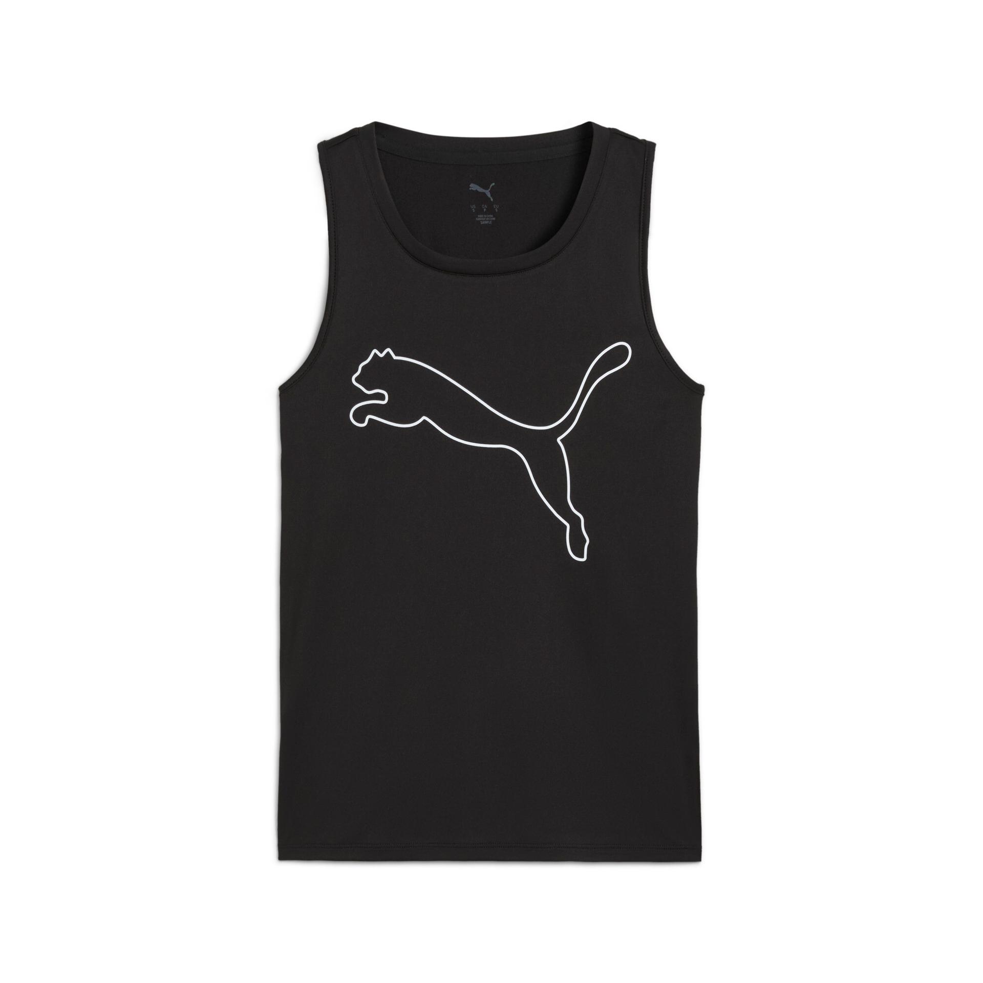 puma train all day essentials women's sleeveless training tank top shoes in black, size m