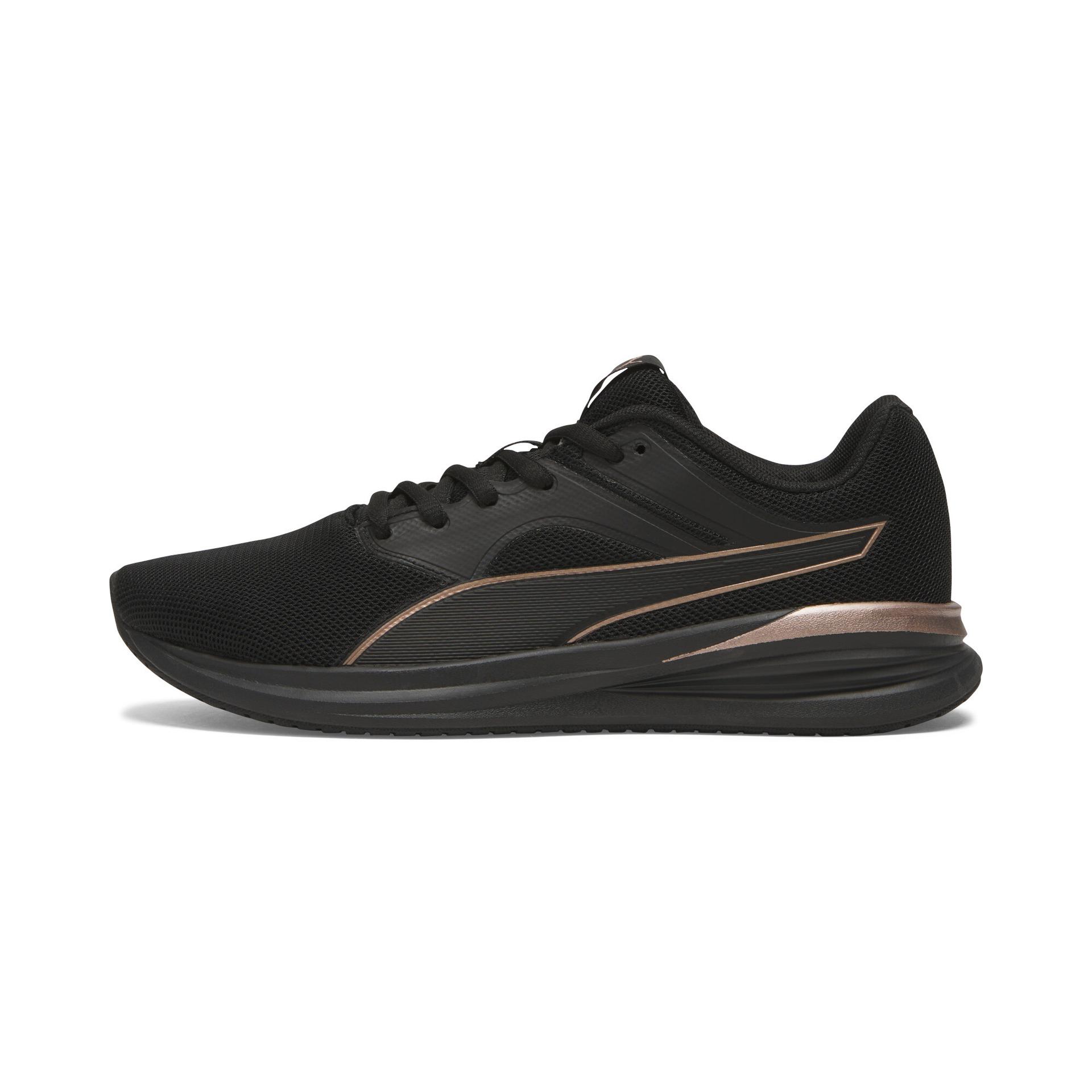 puma transport women's running shoes in black, size 7.5