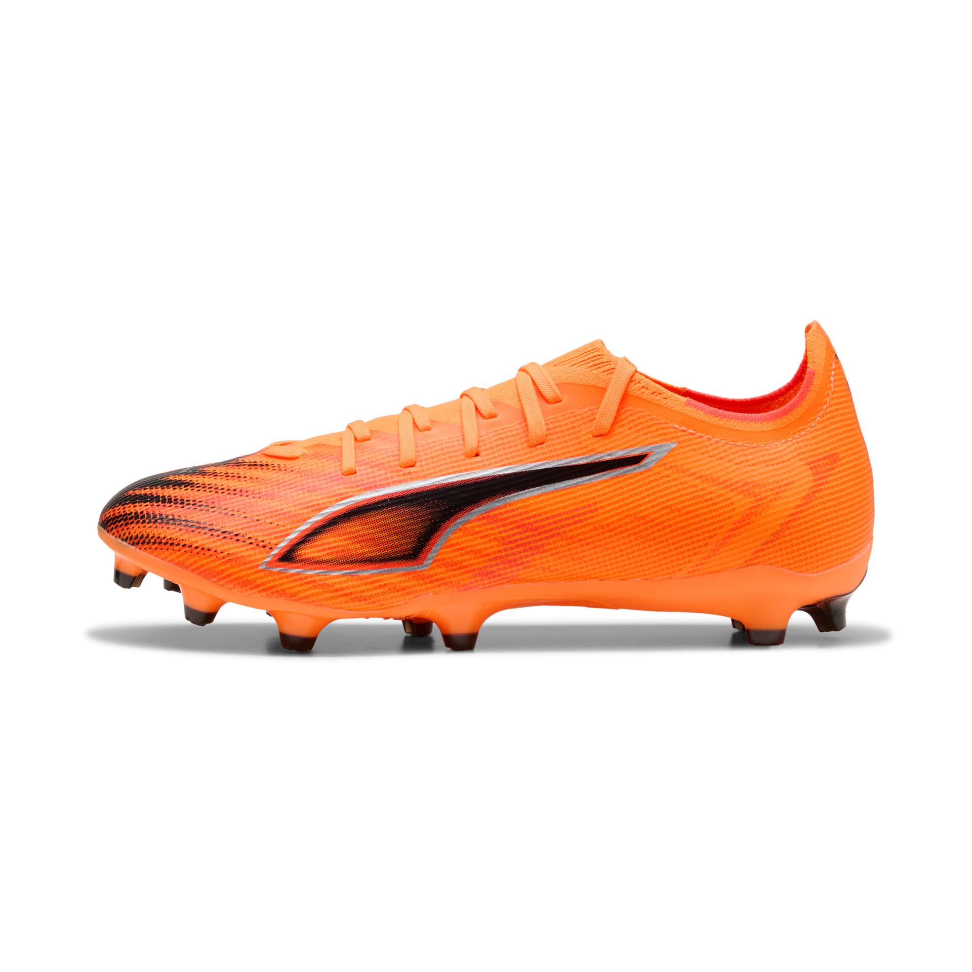 puma ultra 6 match firm/artificial ground soccer cleats shoes in orange, size 9