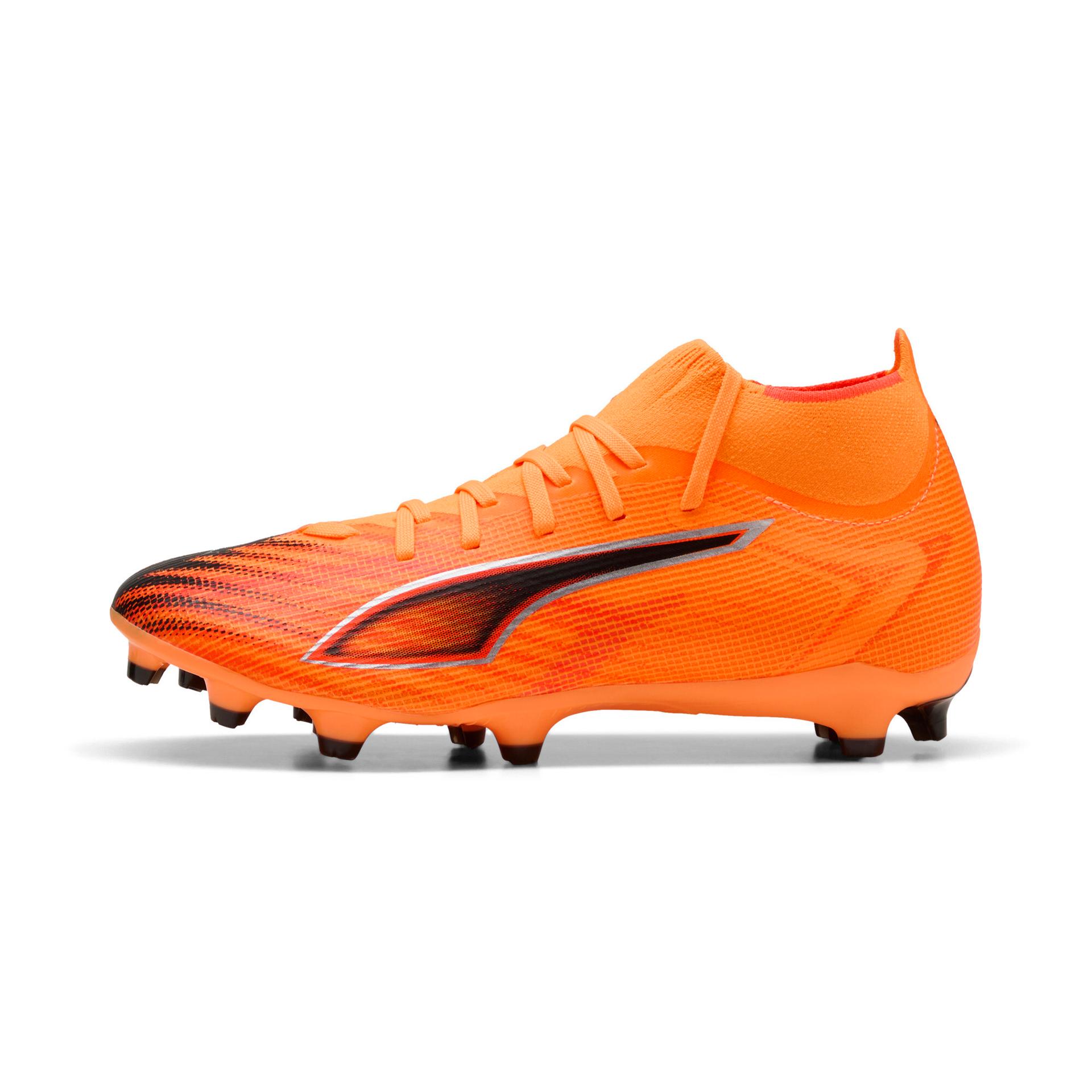 puma ultra 6 match women's firm/artificial ground soccer cleats shoes in orange, size 11