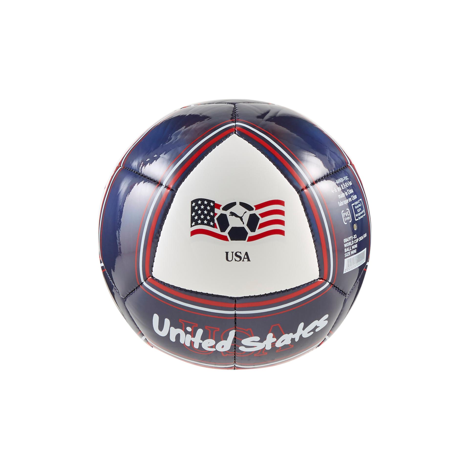 puma usa soccer mini fan ball in blue