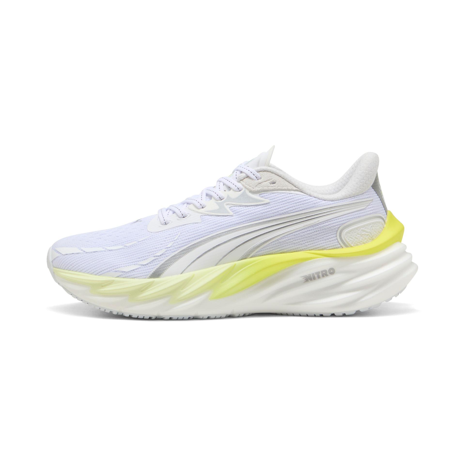 puma velocity nitroâ¢ 4 women's road running shoes in white, size 10