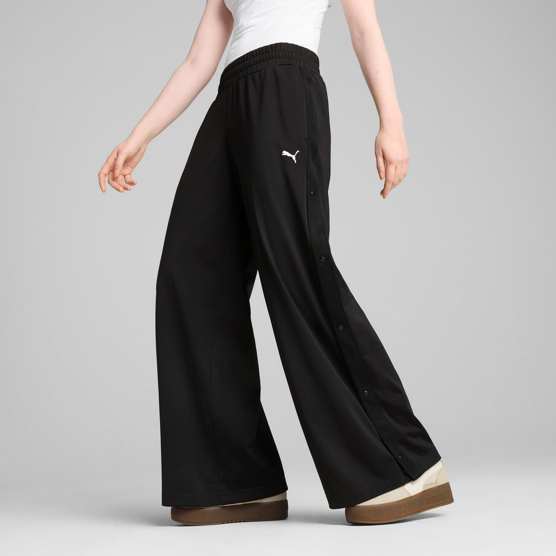 puma wardrobe essentials women's low rise pants in black, size xxl