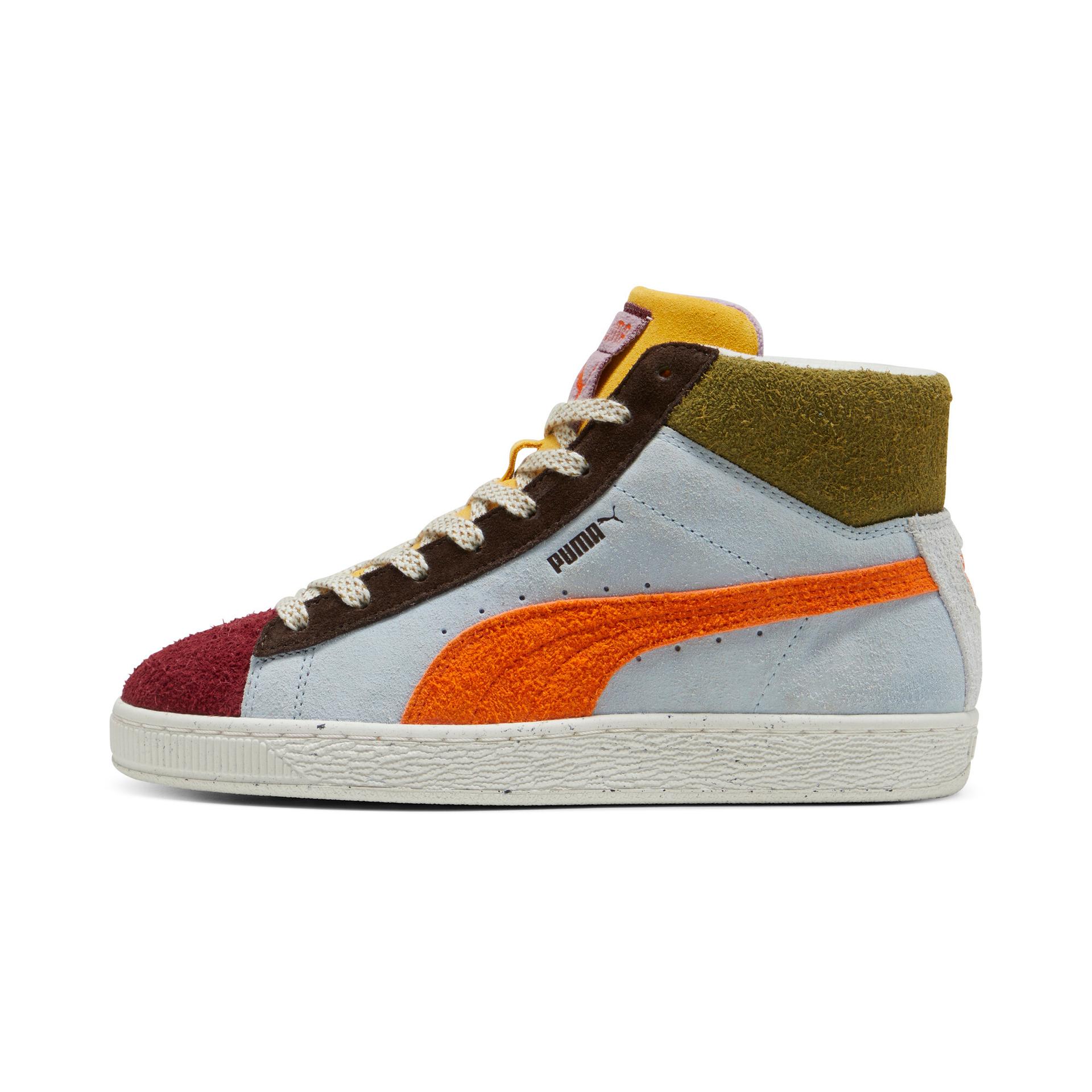 puma x lemlem suede women's sneakers in blue, size 7
