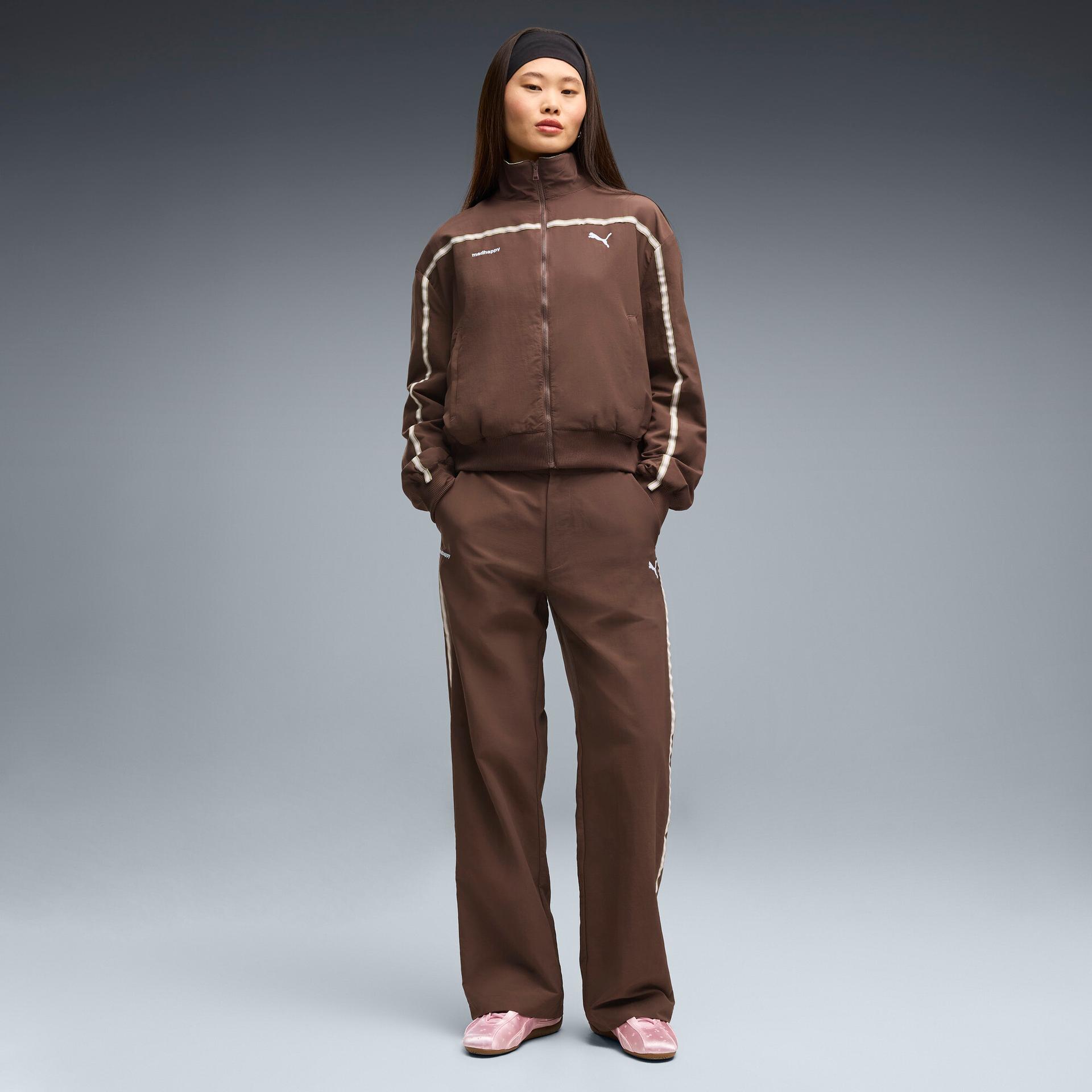 puma x madhappy women's track pants in brown, size l