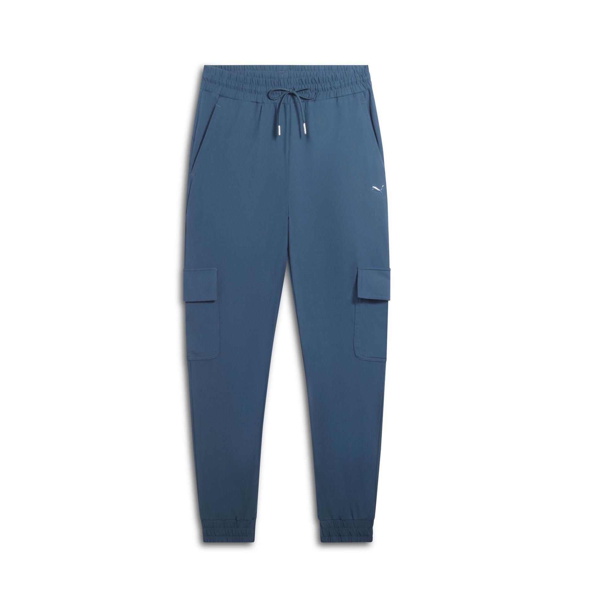puma x pamela reif women's cargo sweatpants in blue, size xs